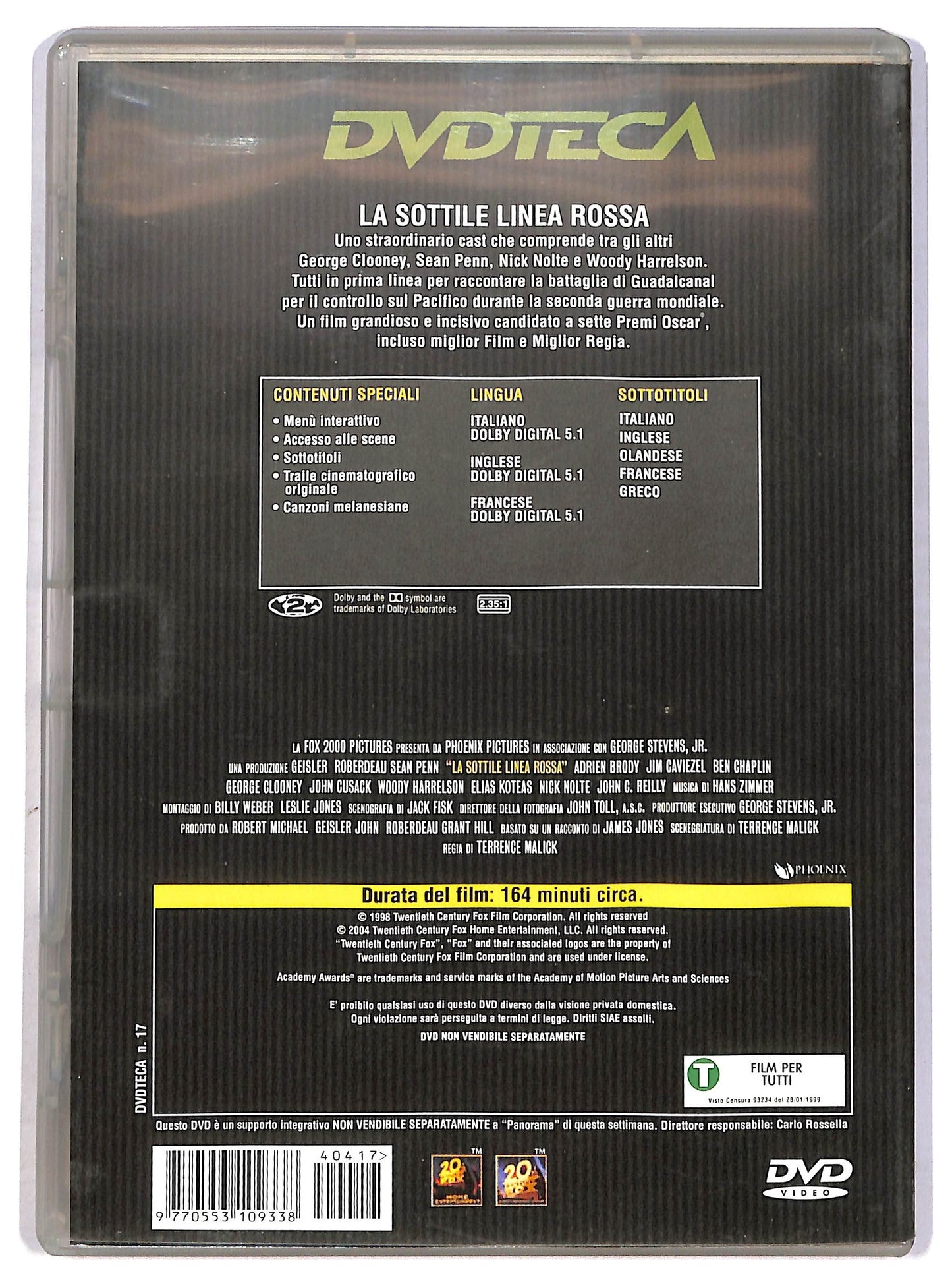 EBOND La Sottile Linea Rossa DVD Editoriale D785448