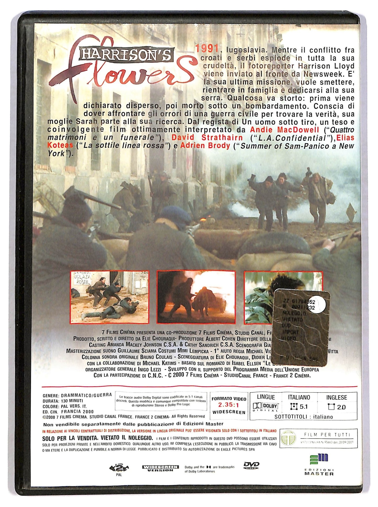 EBOND Harrison's Flowers DVD Editoriale D785531