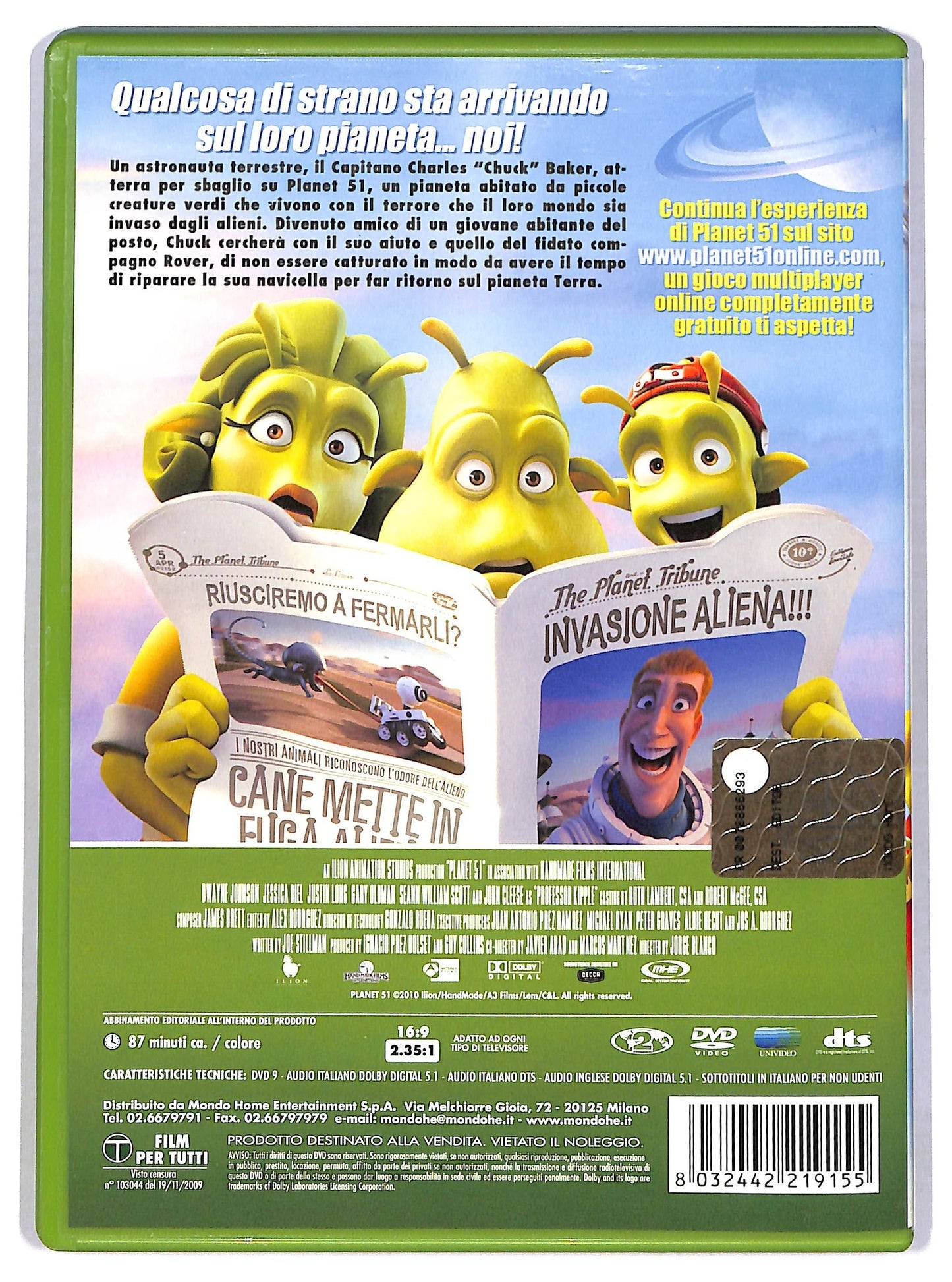 EBOND Planet 51 EDITORIALE DVD D785942