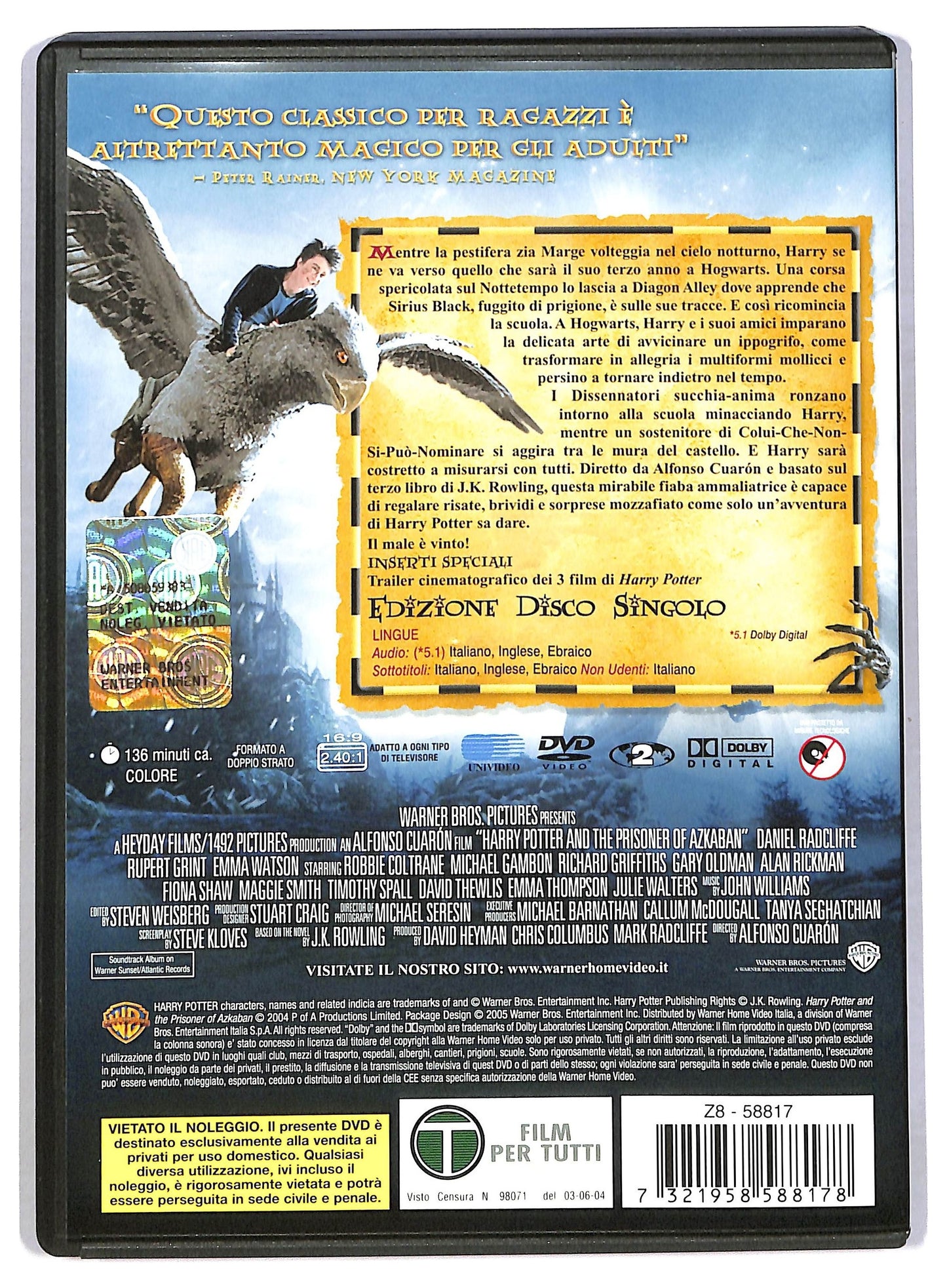 EBOND Harry Potter e il Prigioniero di Azkaban DVD D786039