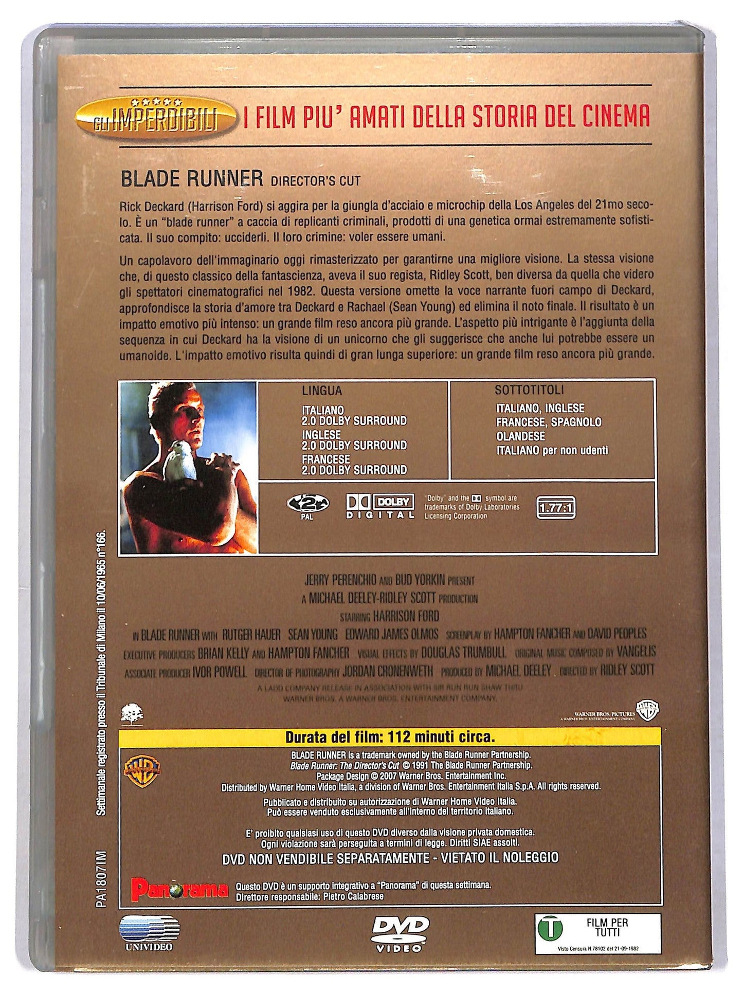 EBOND blade runner EDITORIALE DVD D786120