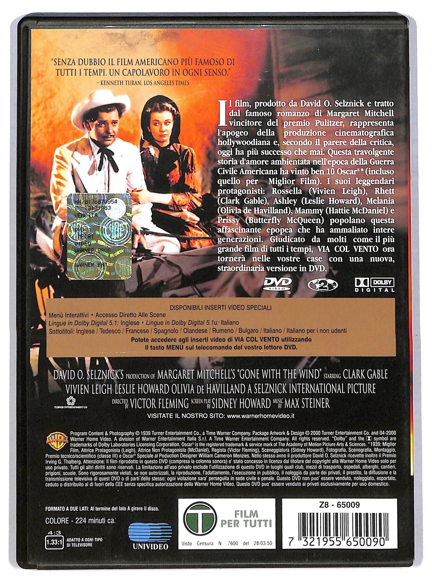 EBOND Via col vento DVD D786143
