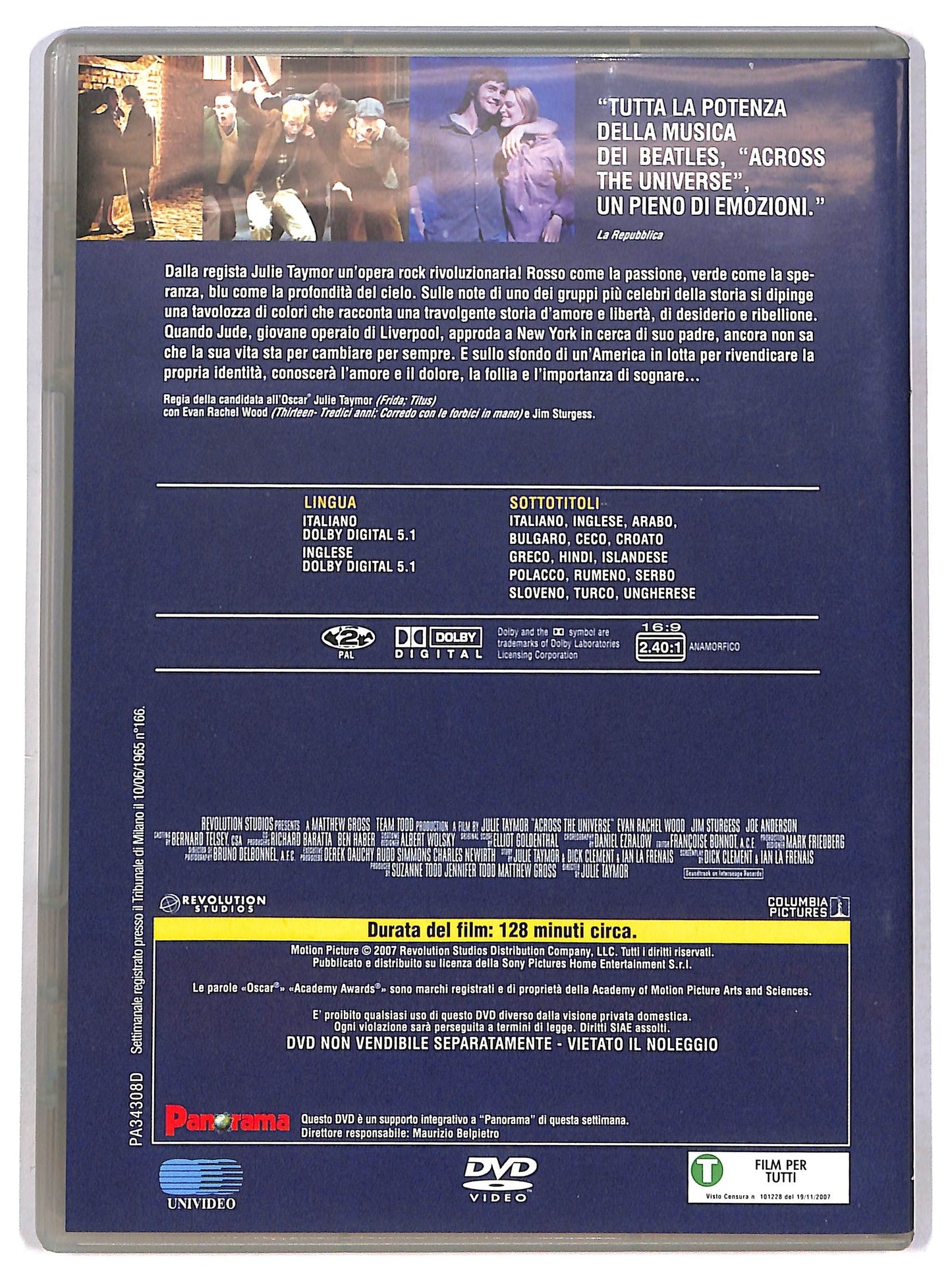 EBOND Across the Universe EDITORIALE DVD D786346