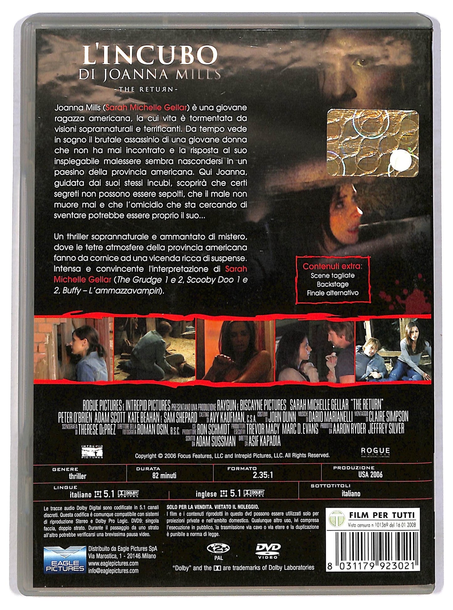 EBOND L'incubo Di Joanna Mills Con Sarah Michelle Gellar DVD D786350