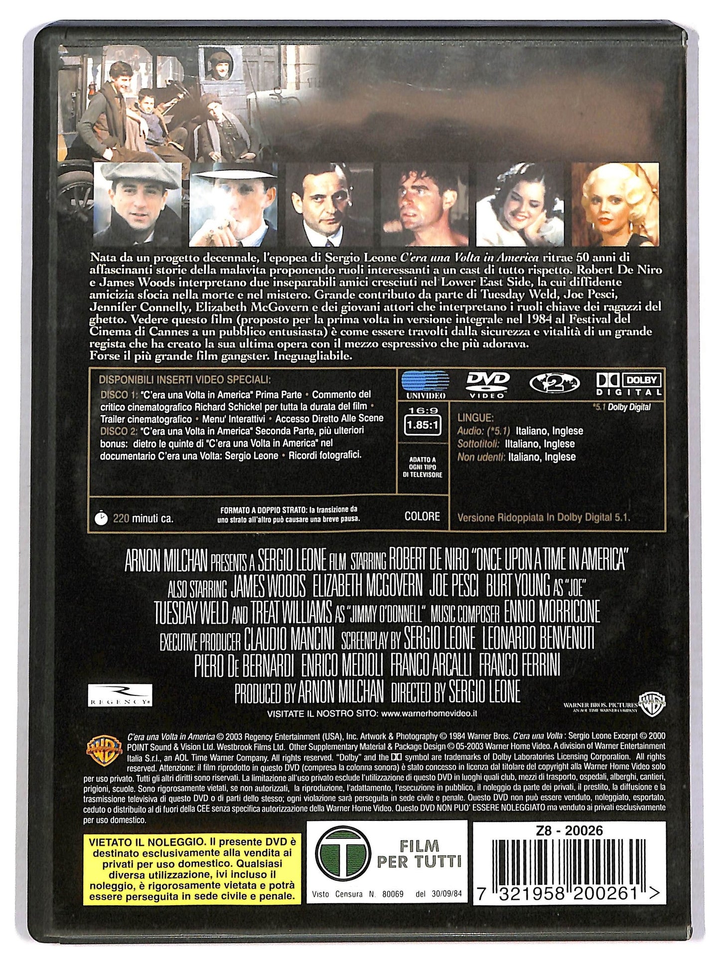 EBOND C'era una volta in america SPECIAL EDITION DVD D786454