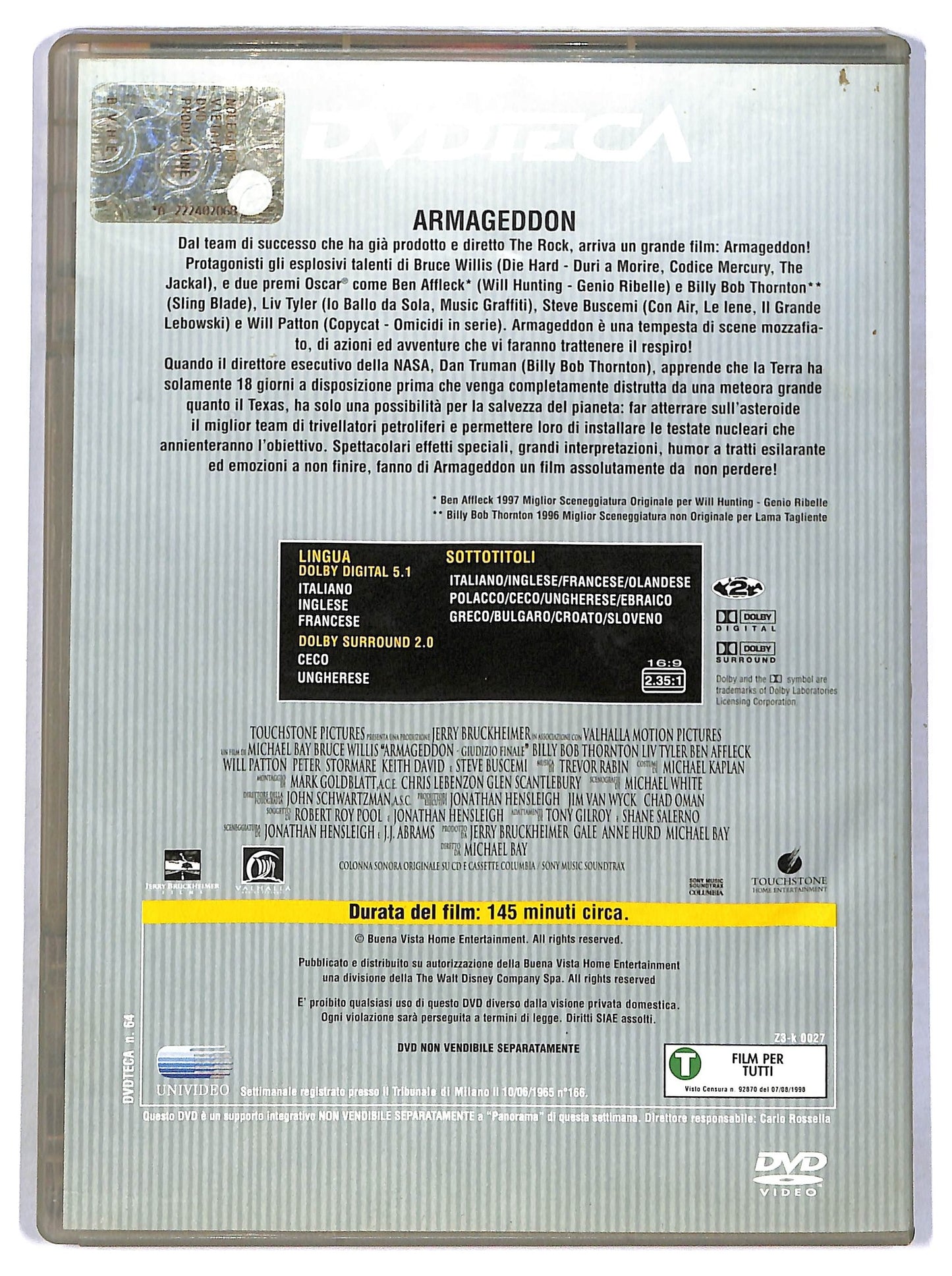 EBOND Armageddon - Giudizio finale EDITORIALE DVD D786925