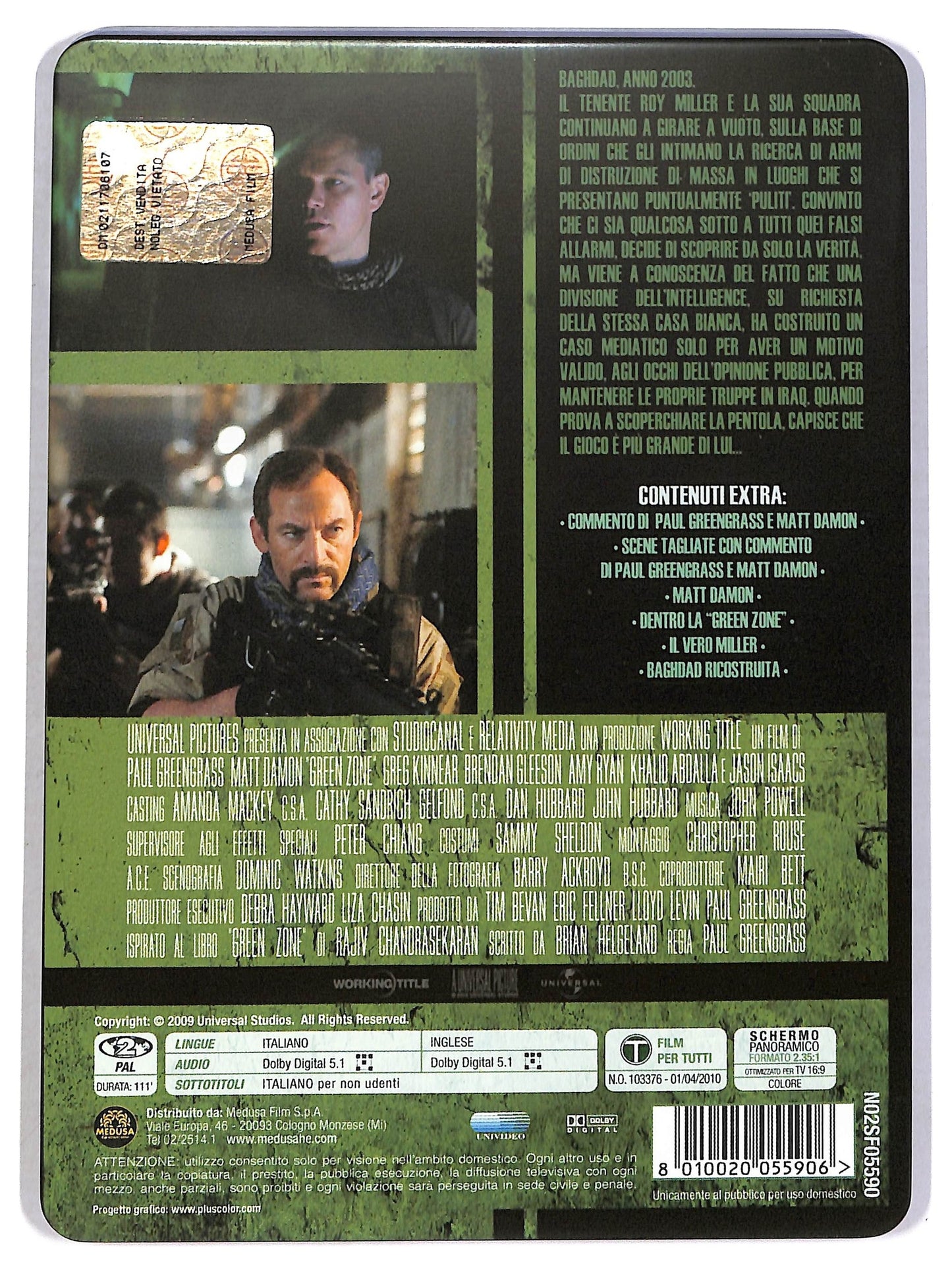 EBOND green zone STEELBOOK DVD D787152