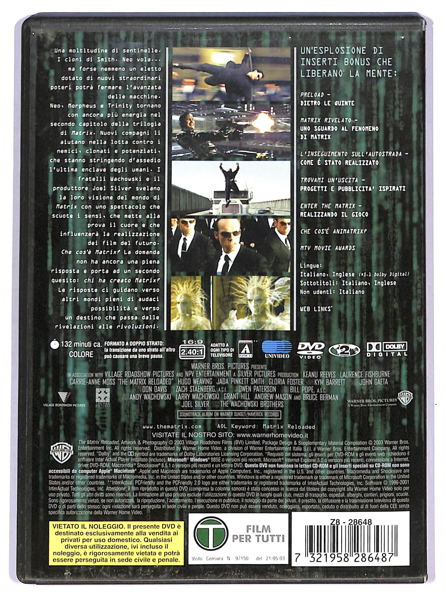 EBOND Matrix Reloaded DVD D787556
