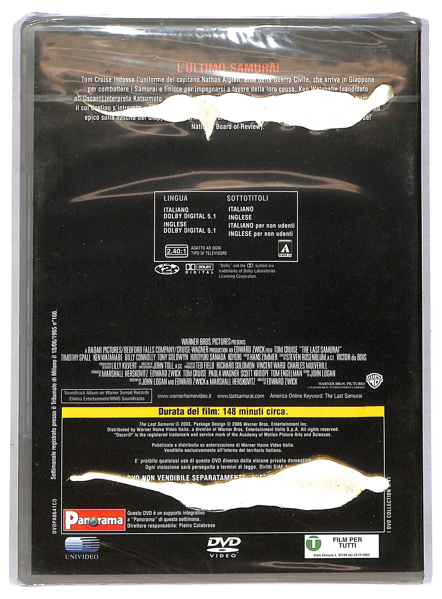 EBOND L'ultimo samurai EDITORIALE DVD D787751