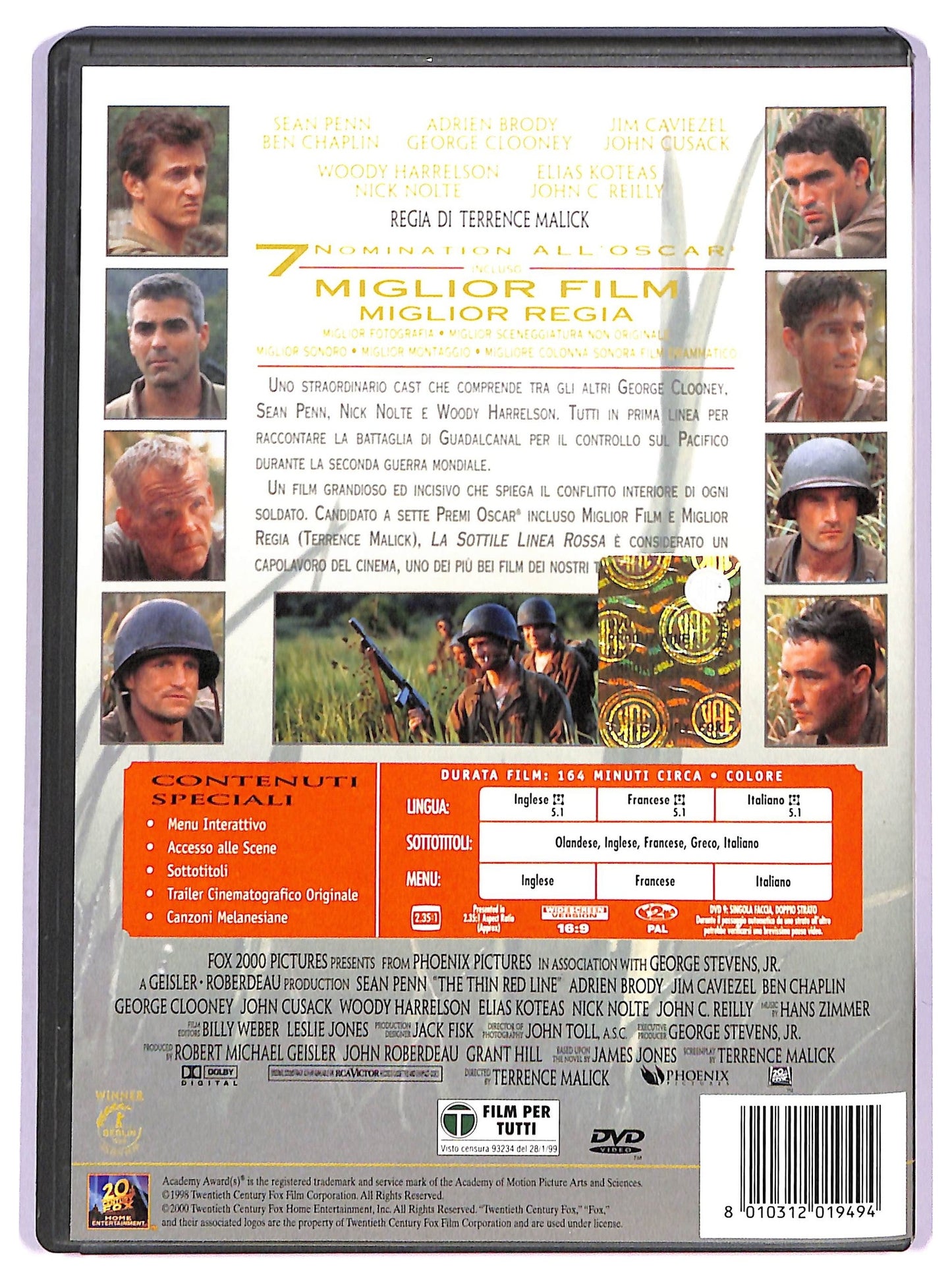 EBOND la sottile linea rossa DVD D787945