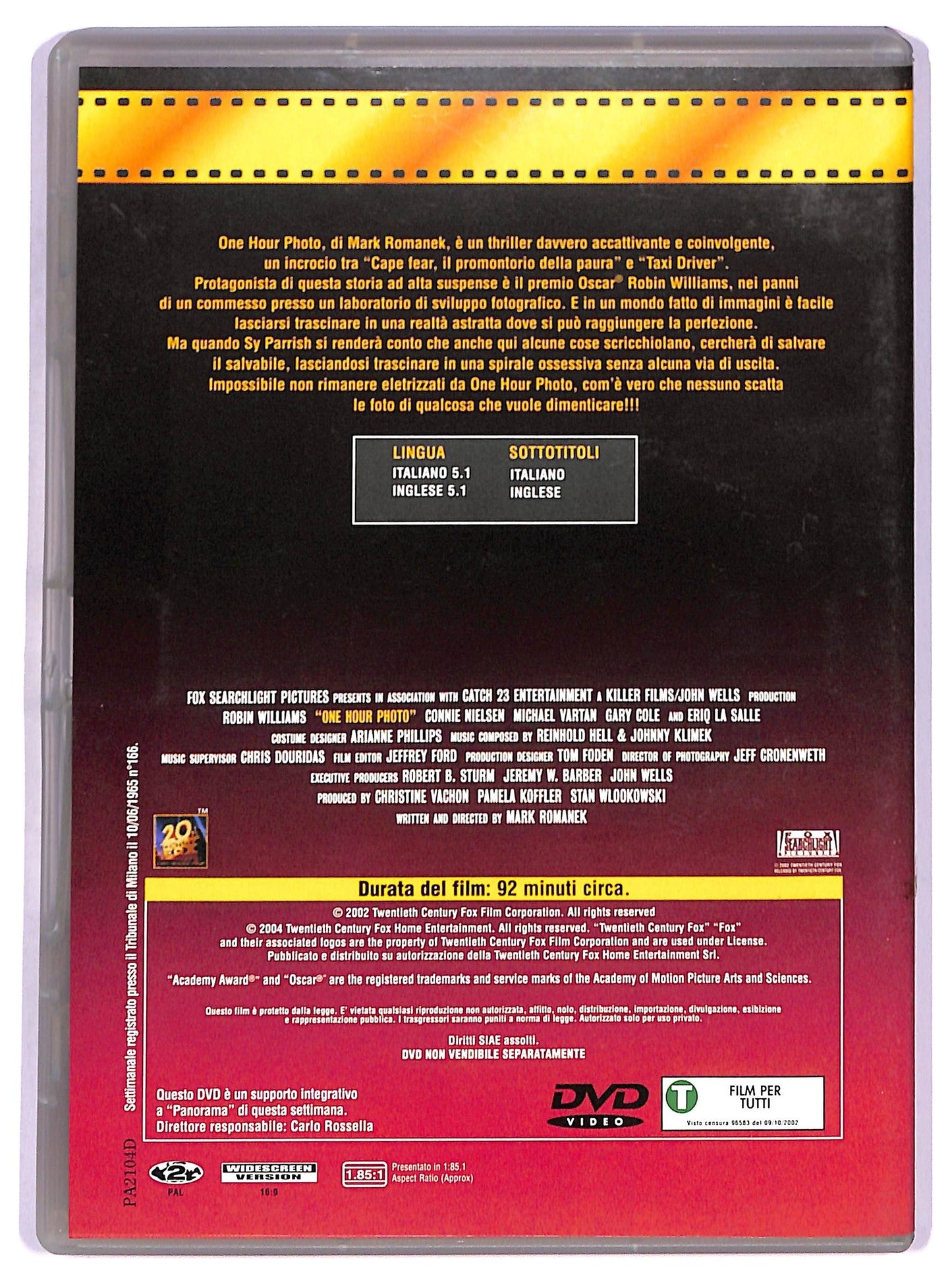 EBOND One Hour Photo EDITORIALE DVD D787962