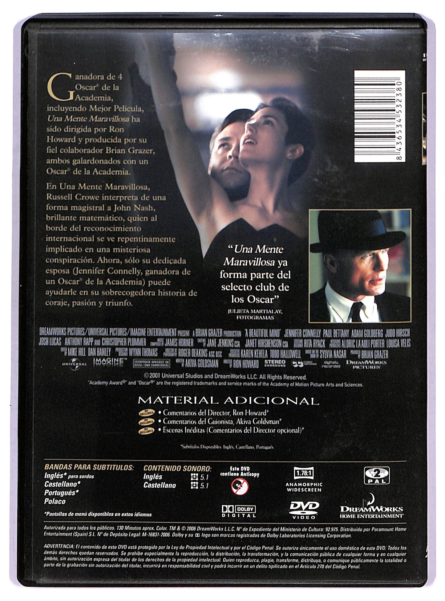 EBOND Una mente maravillosa DVD EDIZIONE SPAGNA D788221