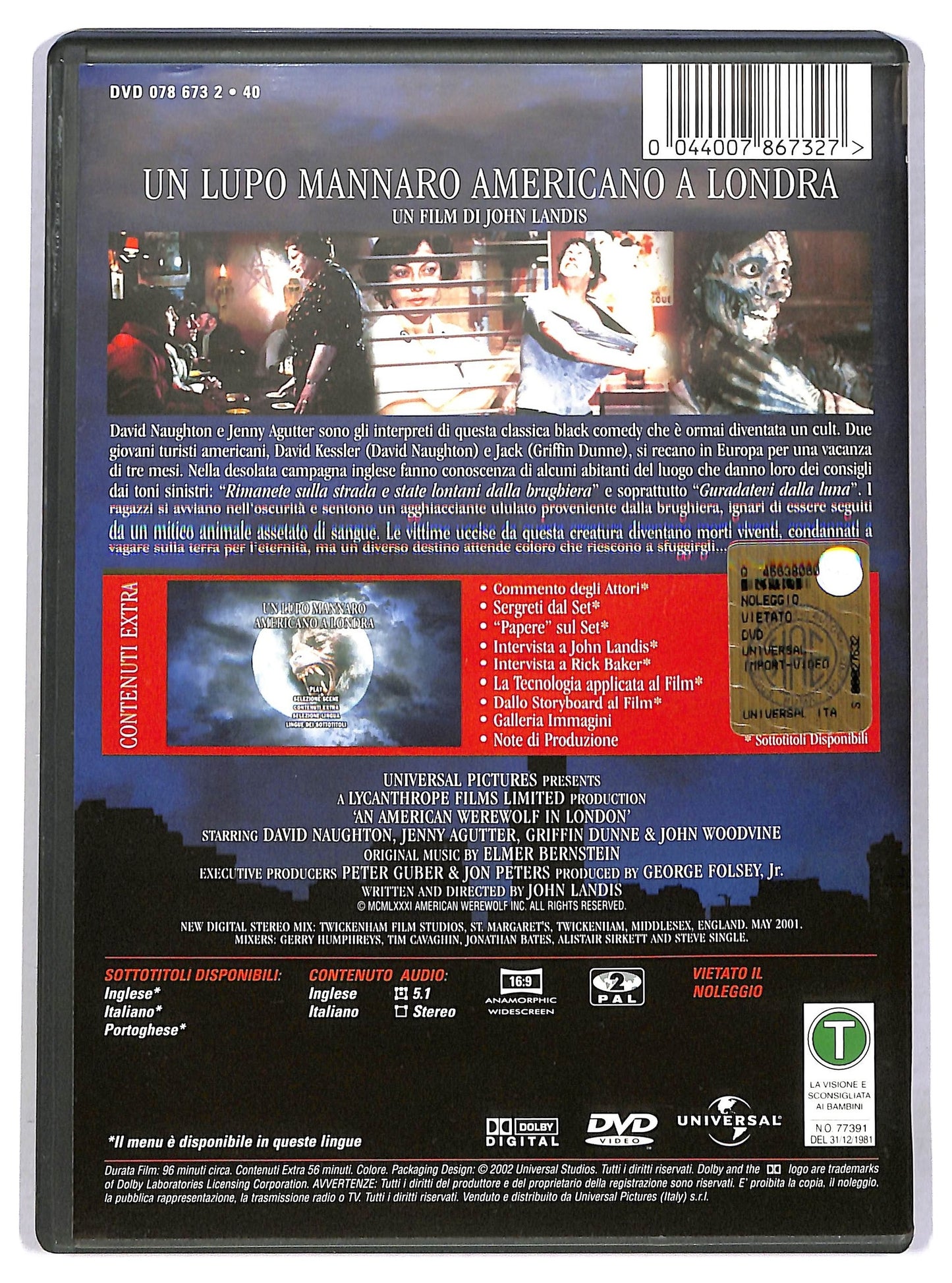 EBOND Un Lupo Mannaro Americano a Londra DVD D788458