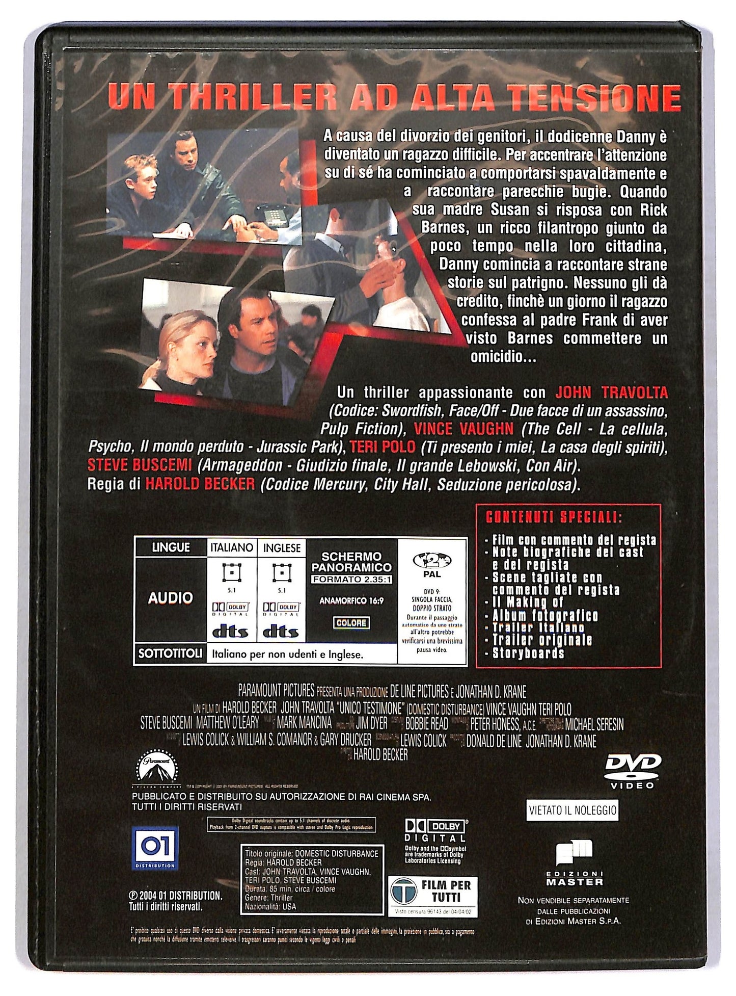 EBOND Unico testimone EDITORIALE DVD D788629