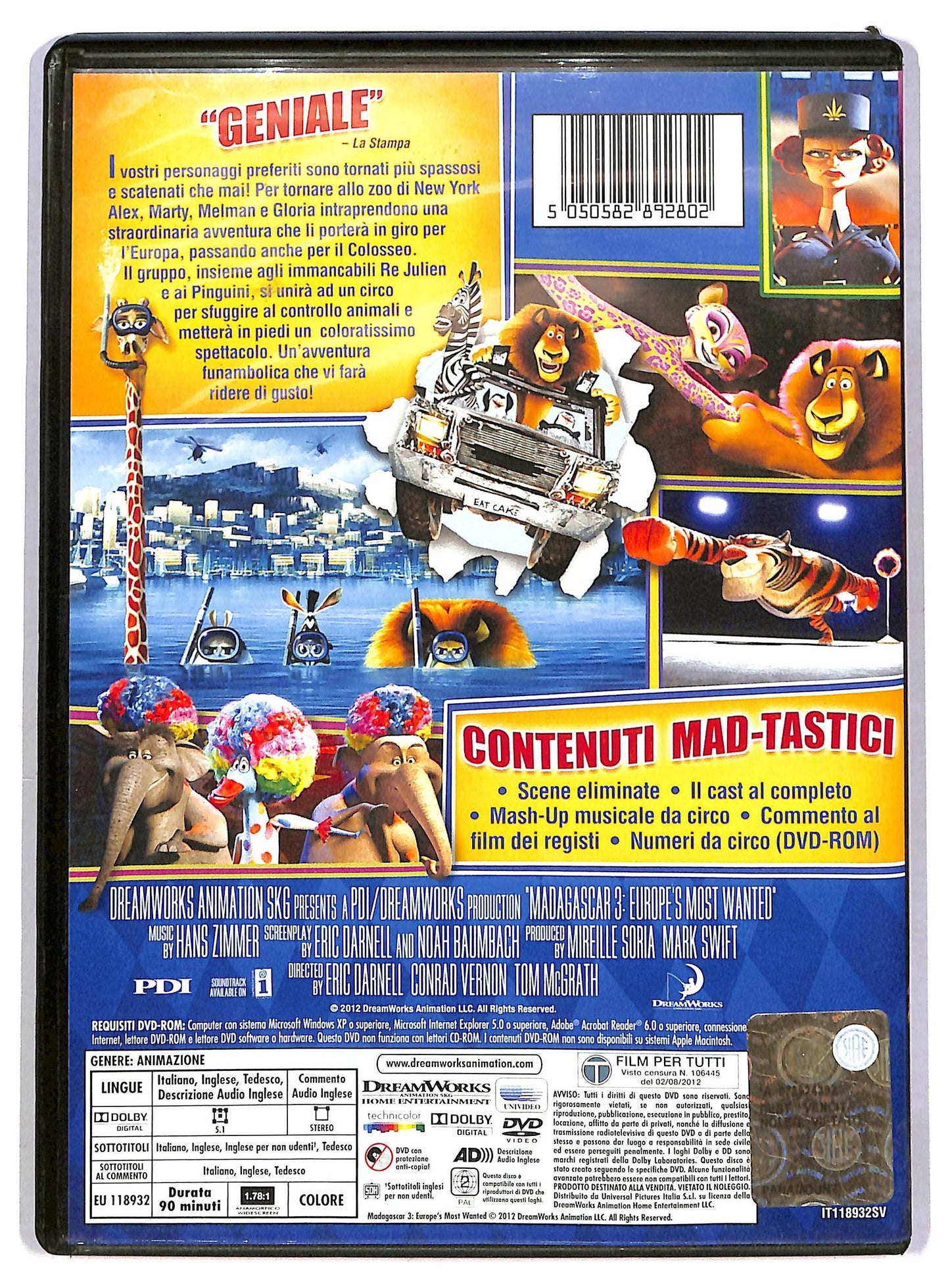 EBOND Madagascar 3 - Ricercati in Europa DVD D788662