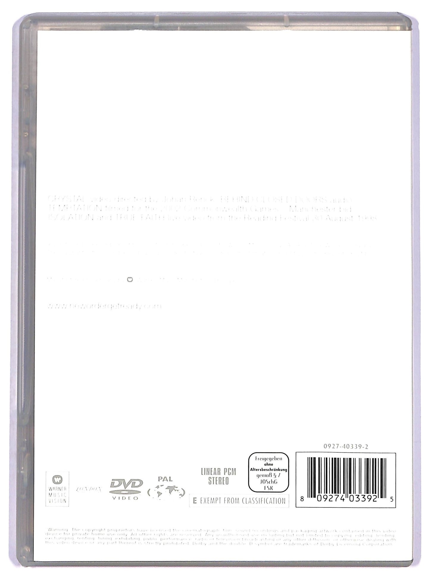 EBOND New Order - Crystal DVD D788725