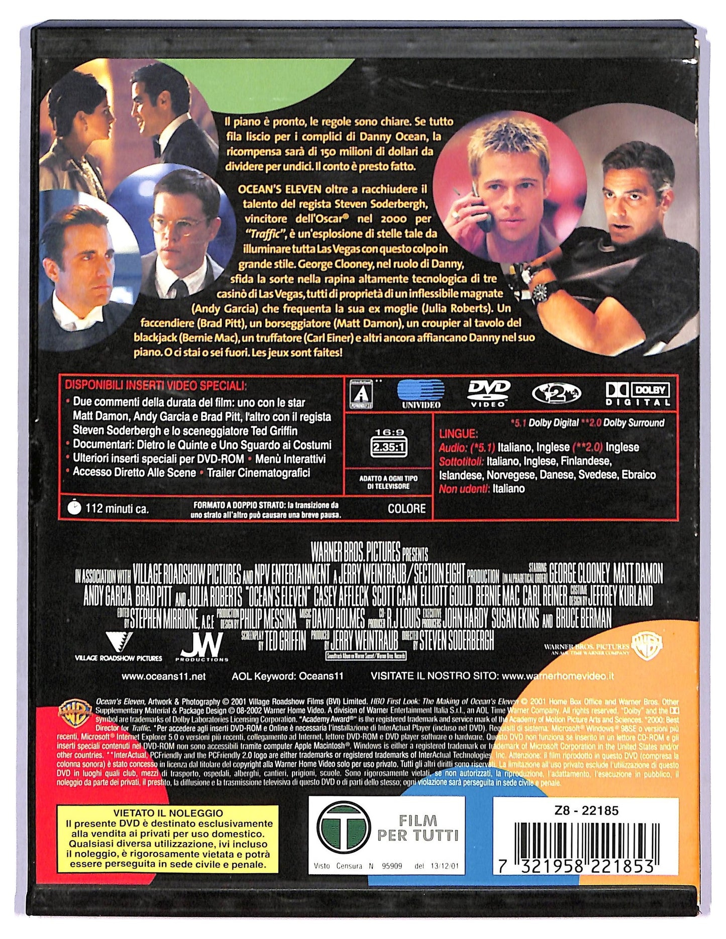 EBOND Ocean's Eleven - Fate il vostro gioco SNAPPER DVD D788748