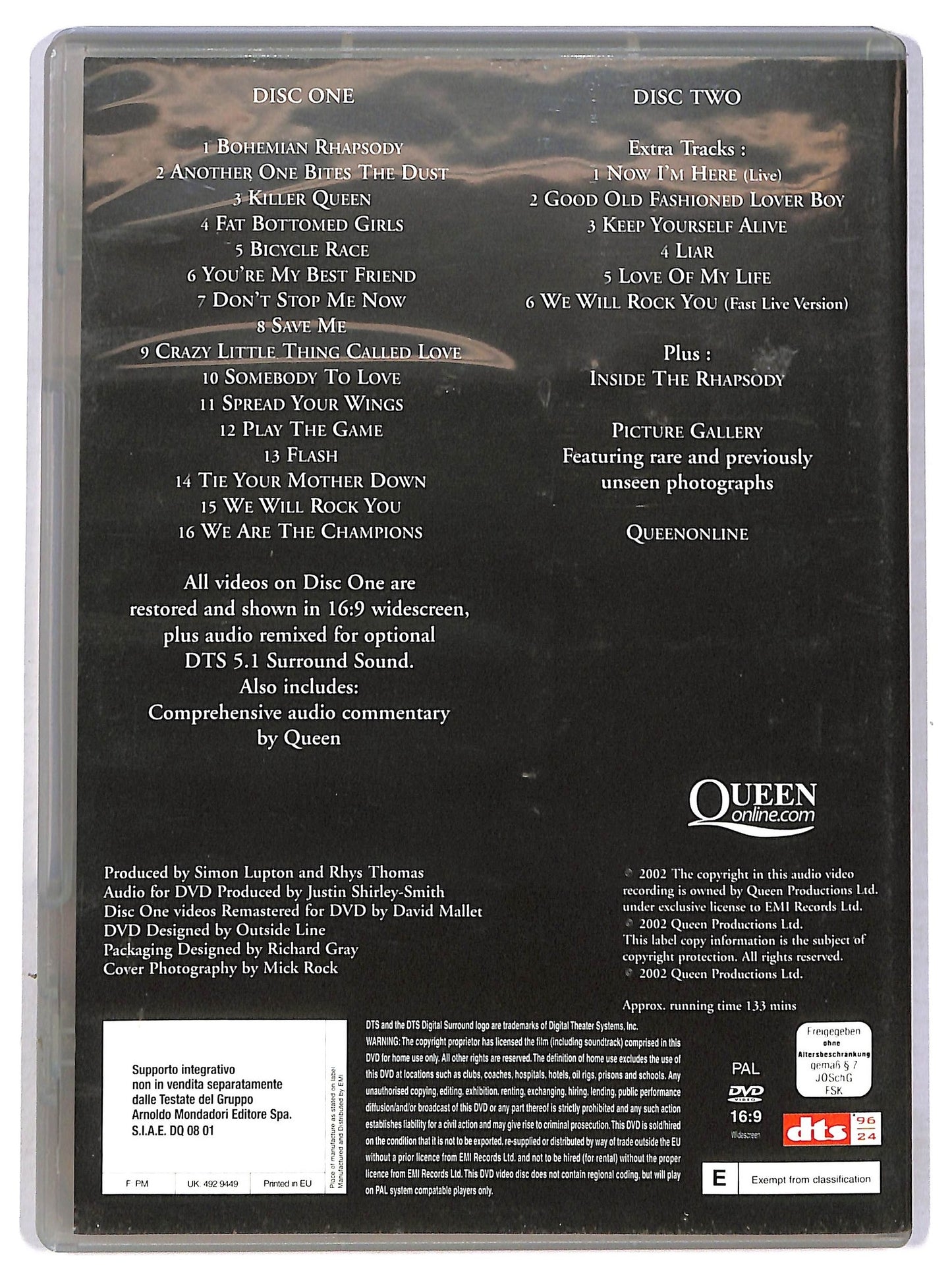 EBOND Queen The DVD Collection Gretest Video Hits 1 EDITORIALE DVD D788936