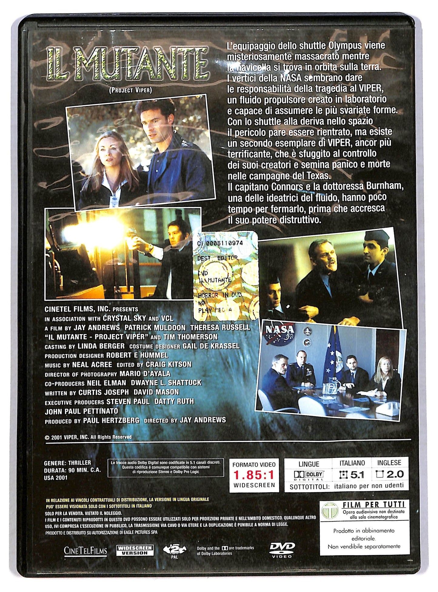 EBOND Il mutante EDITORIALE DVD D788949