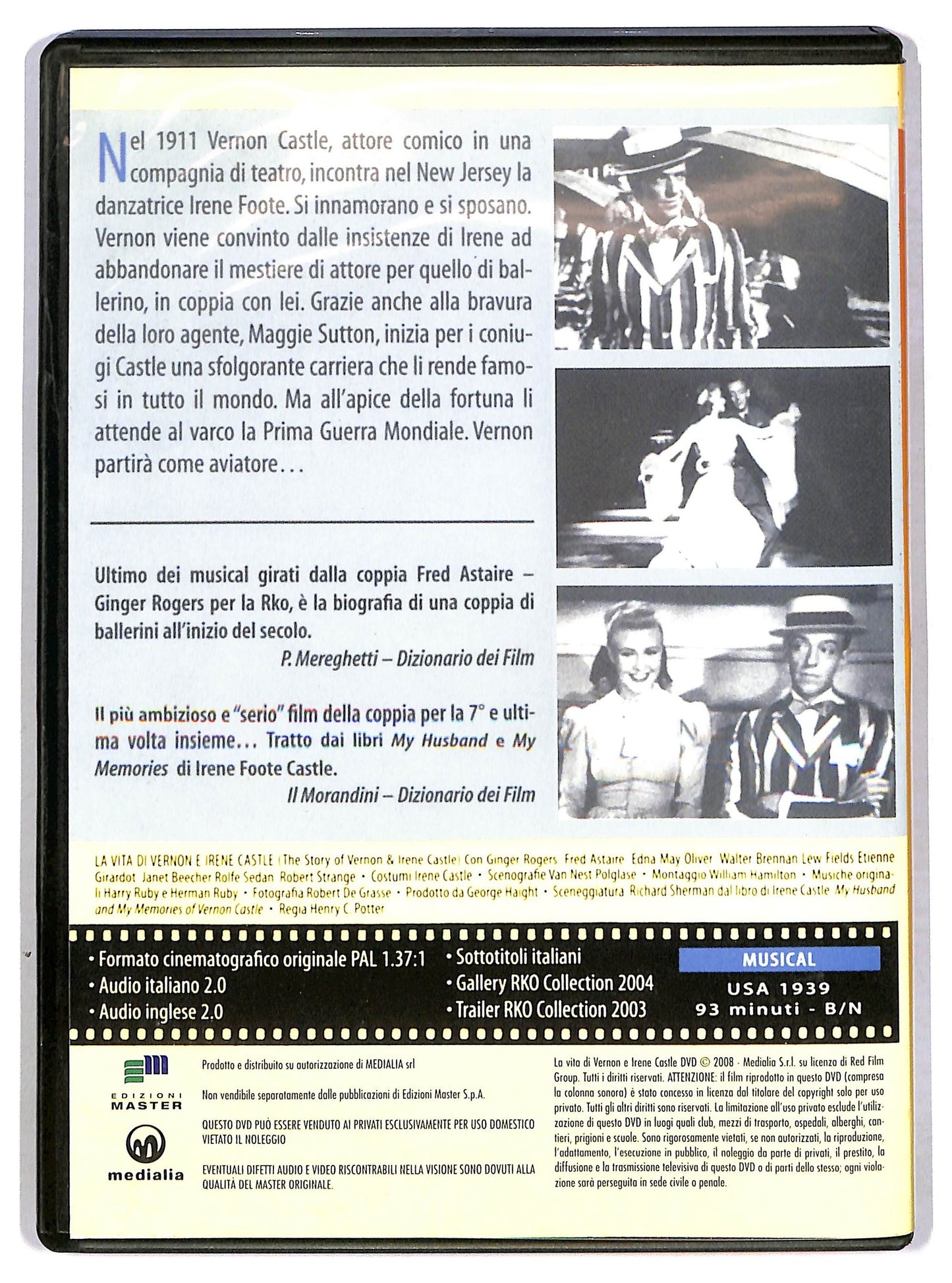 EBOND La vita di Vernon e Irene Castle EDITORIALE DVD D789063