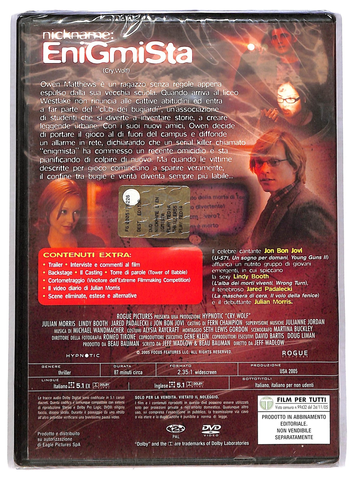 EBOND Nickname: Enigmista EDITORIALE DVD D789110