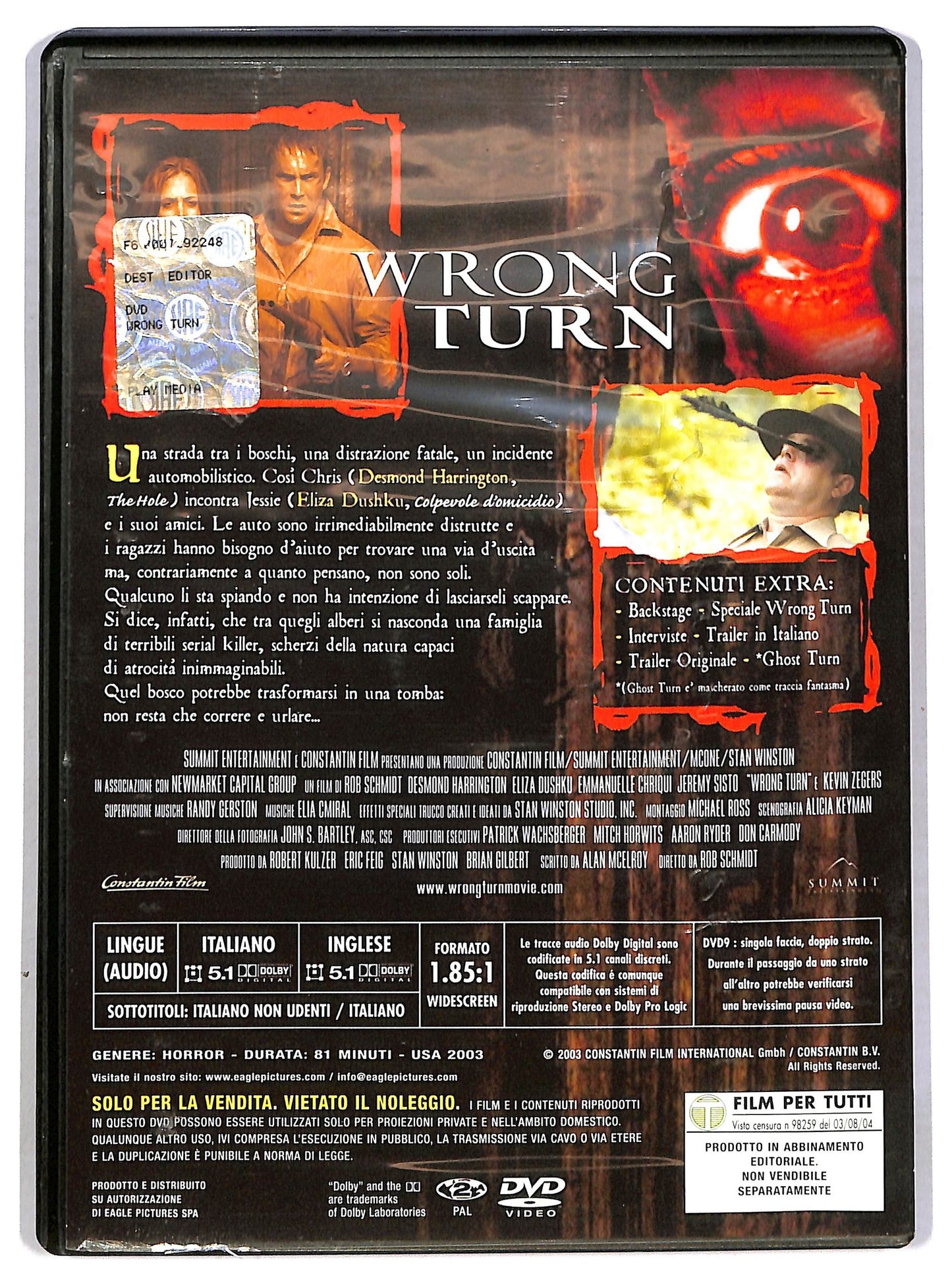EBOND Wrong turn EDITORIALE DVD D789207
