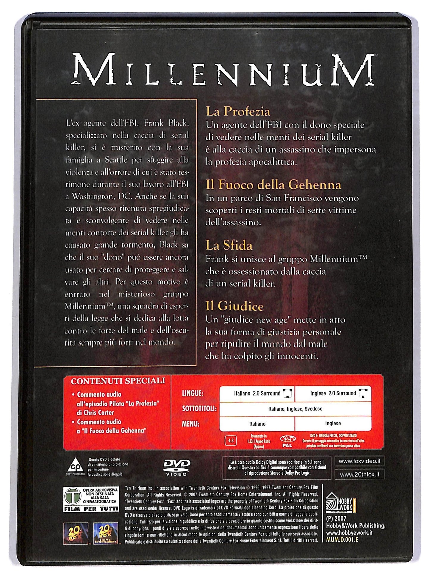 EBOND Millenium Prima Stagione Volume 1 EDITORIALE DVD D789449