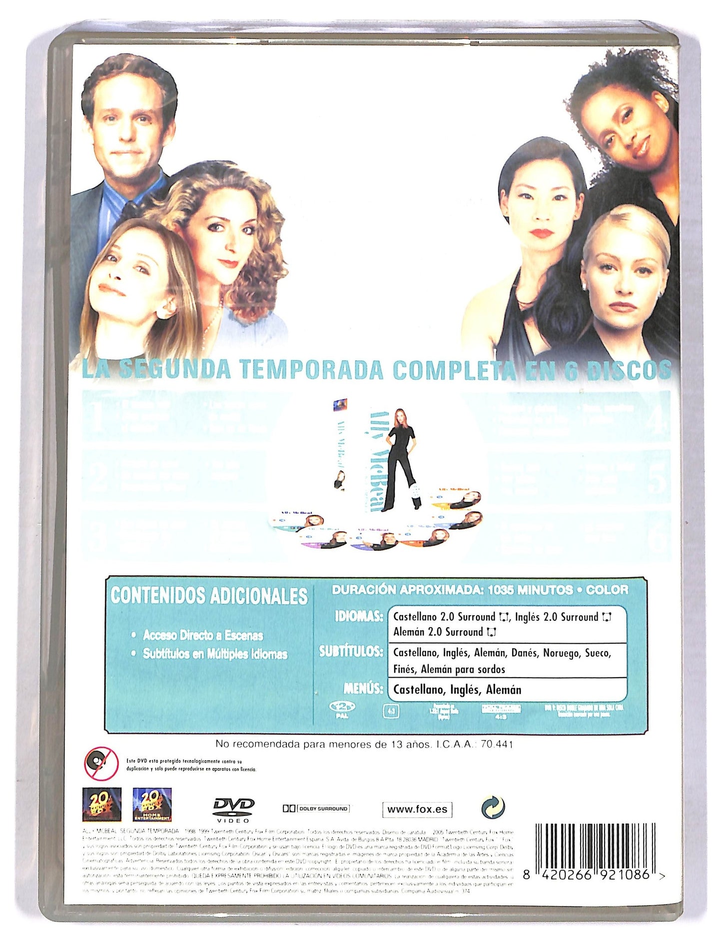 EBOND Ally McBeal Segunda Temporada ( 6 Discos ) DVD D789545