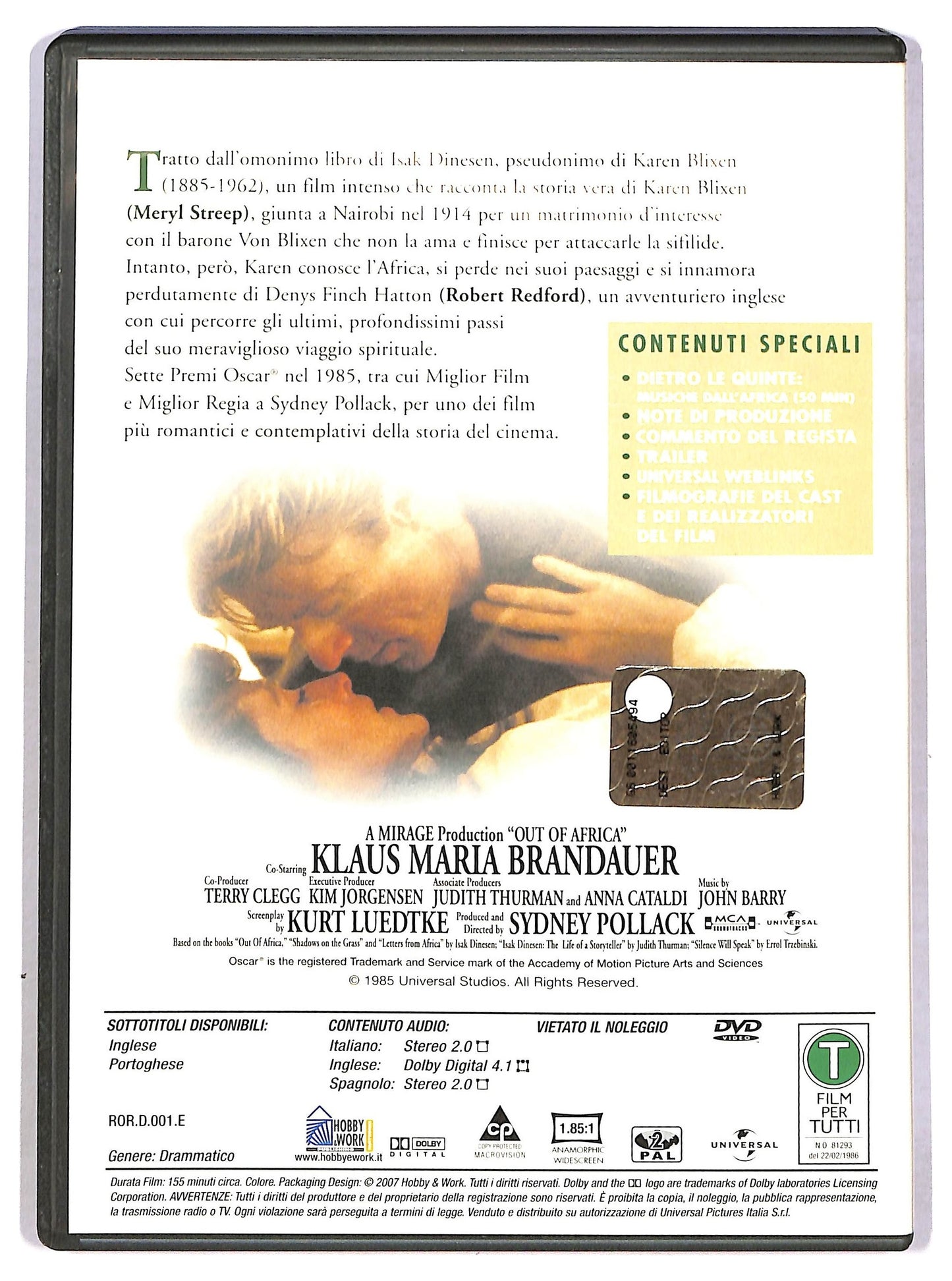 EBOND La mia Africa EDITORIALE DVD D789654