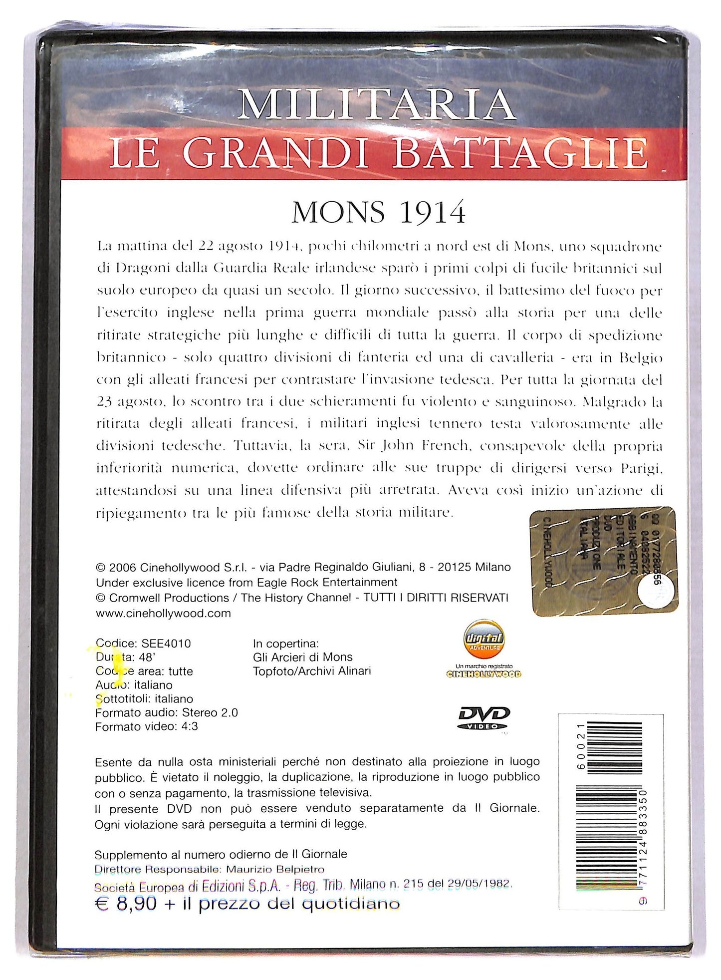 EBOND Le Grandi Battaglie Mons 1914 vol.21 EDITORIALE DVD D789726