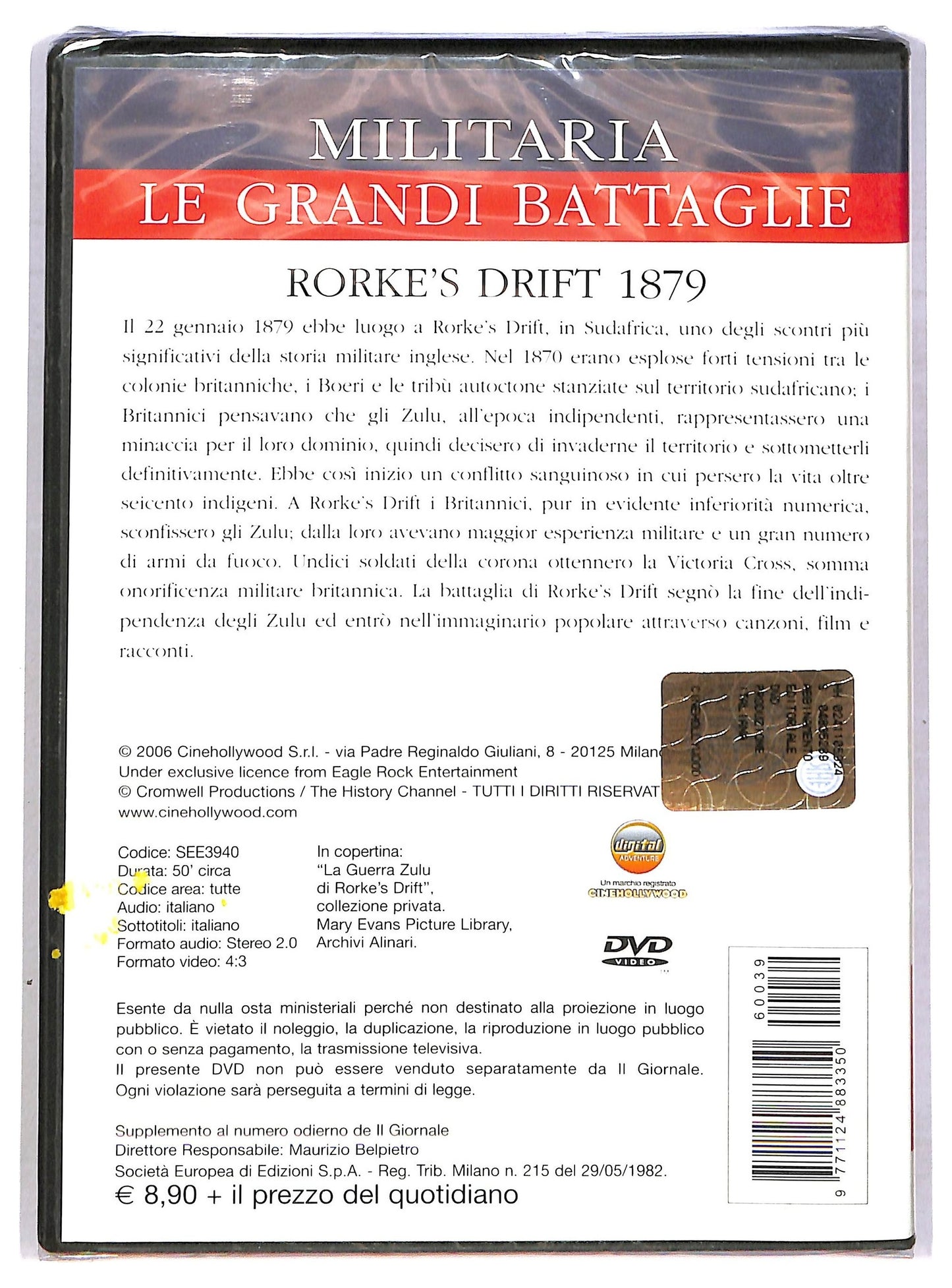 EBOND rorke's drift 1879 - volume 39 EDITORIALE DVD D789732