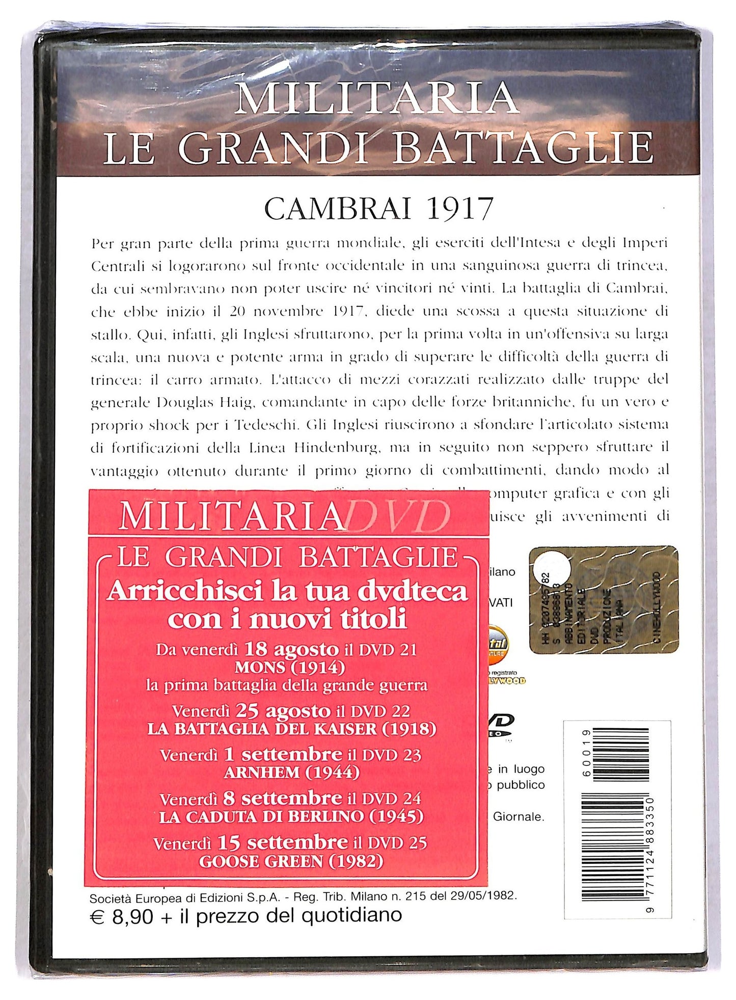 EBOND le grandi battaglie - cambrai 1917 volume 19 EDITORIALE DVD D789739