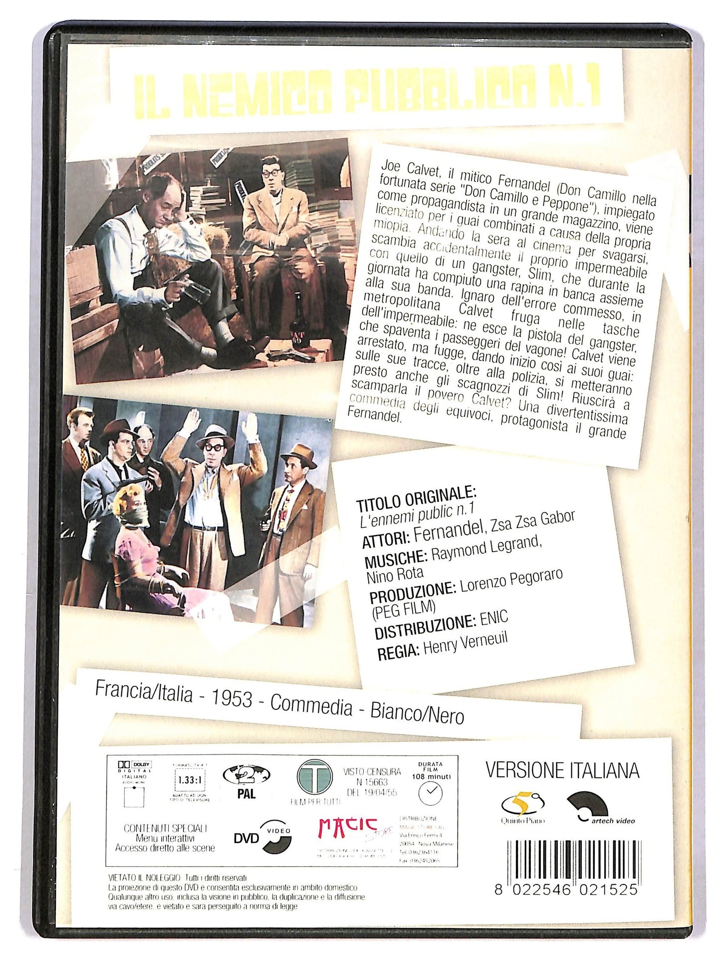 EBOND fernandel - il nemico pubblico n 1 DVD D789756
