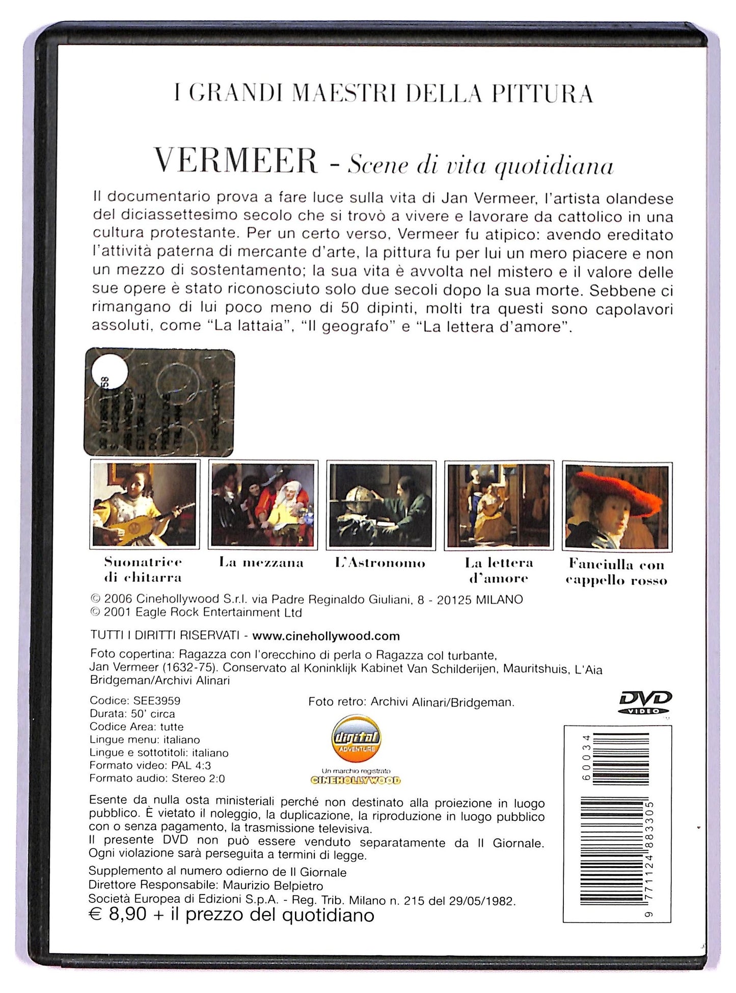 EBOND Vermeer - Scene di vita quotidiana - I grandi maestri della pittura DVD D790215
