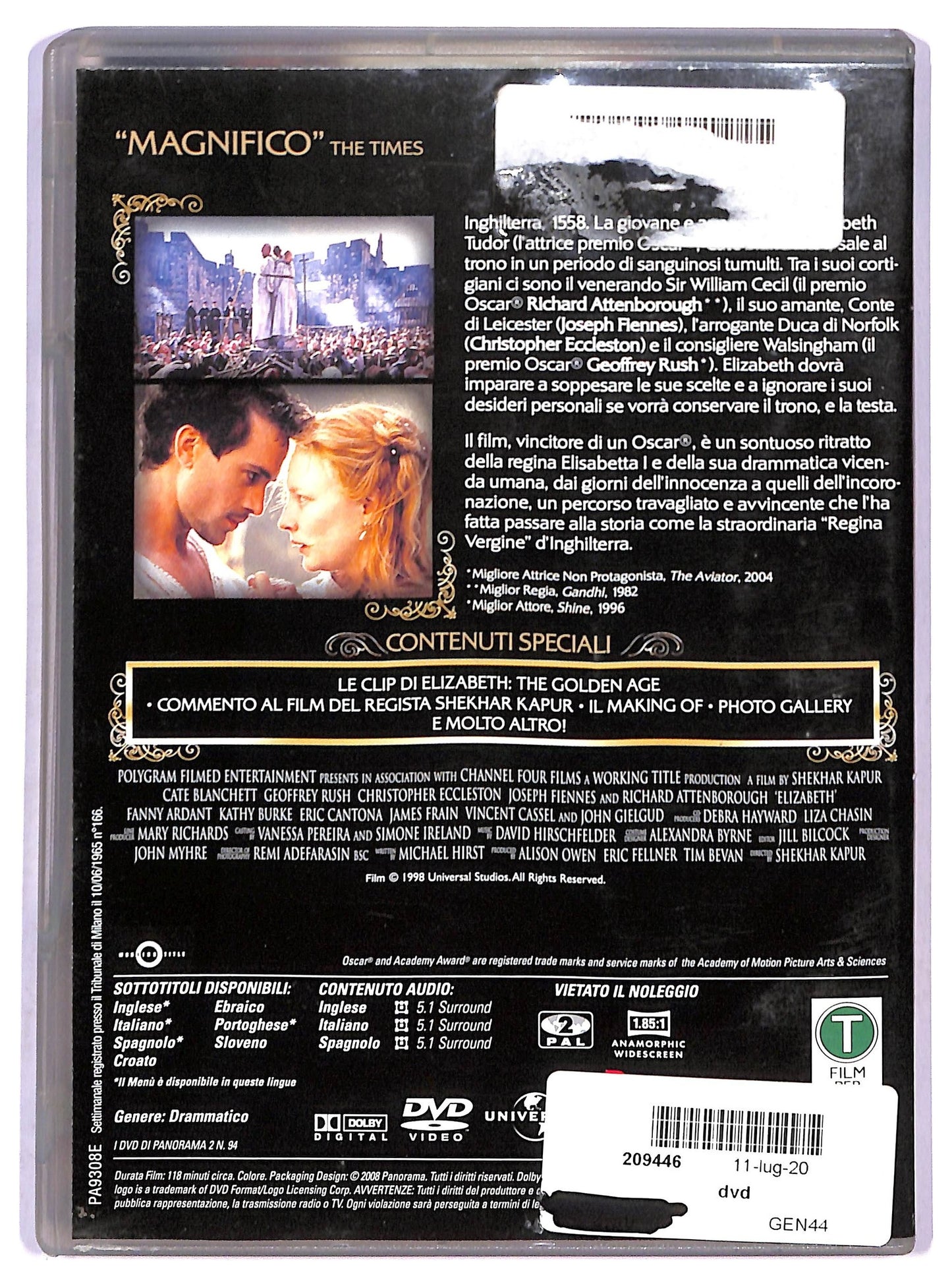 EBOND Elizabeth DVD Editoriale D790219