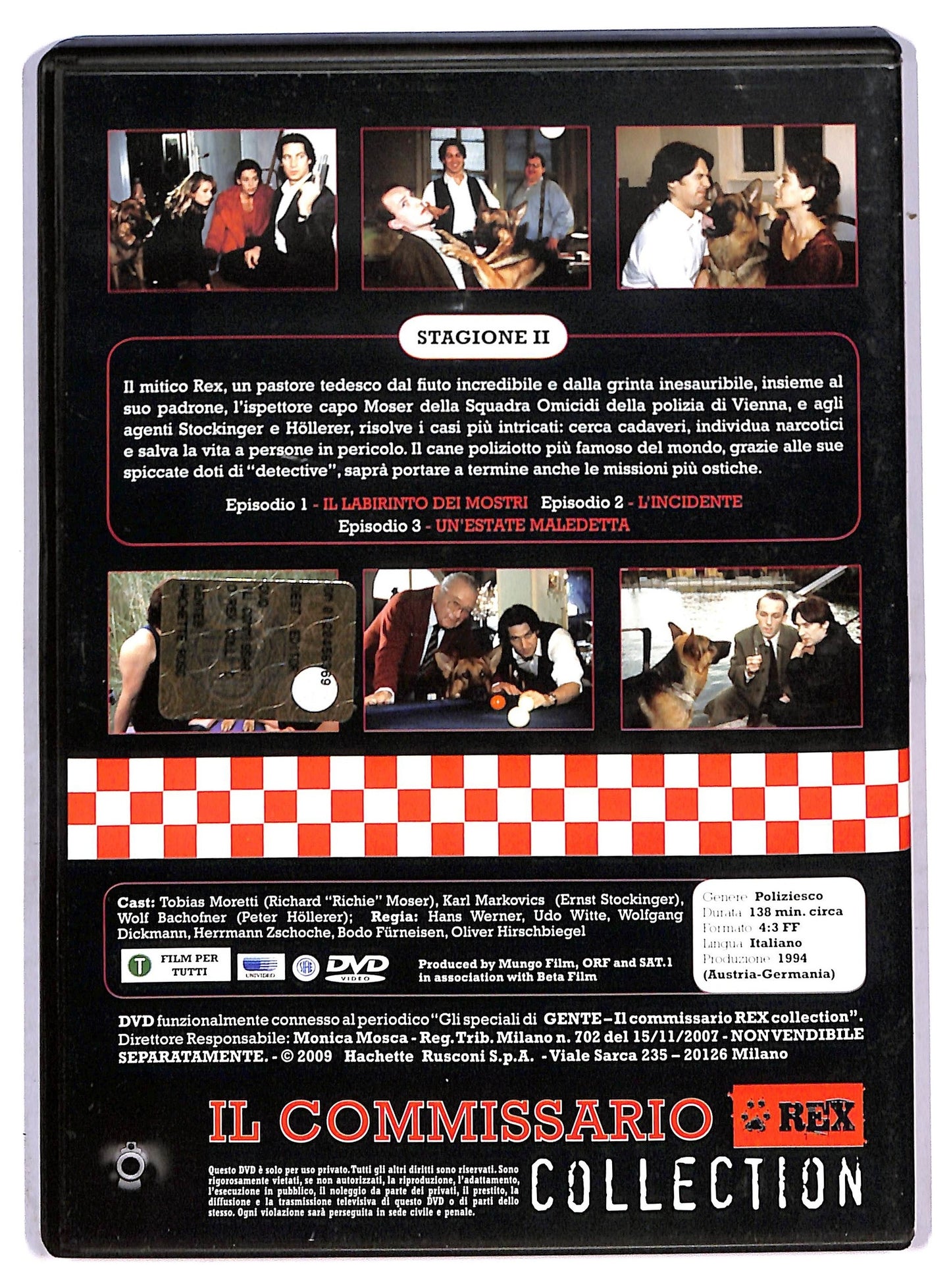 EBOND Il Commissario Rex Stagione II Episodi 1 - 3 EDITORIALE DVD D790343