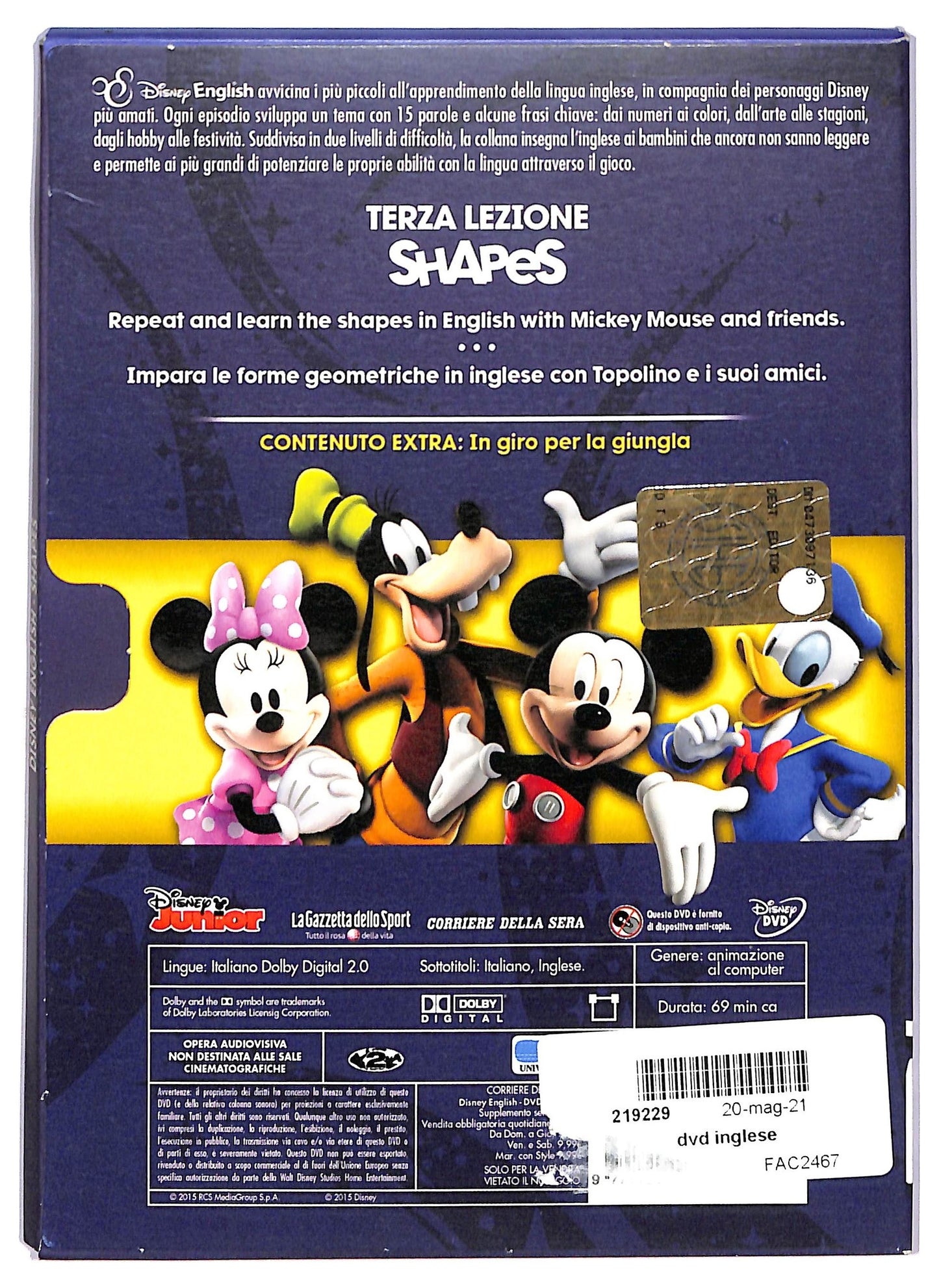 EBOND Disney english - shapes volume 3 EDITORIALE DVD D790428