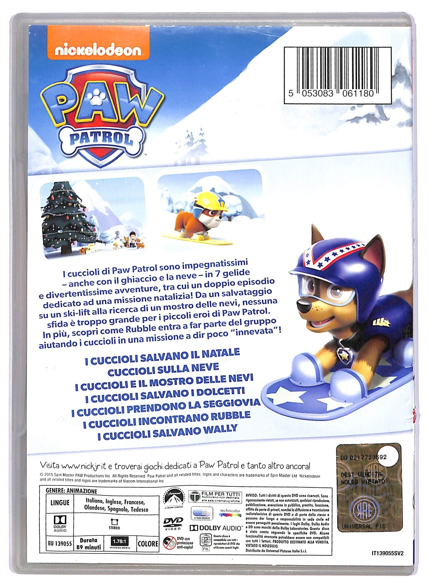EBOND Paw Patrol - Salvataggi invernali DVD D790441
