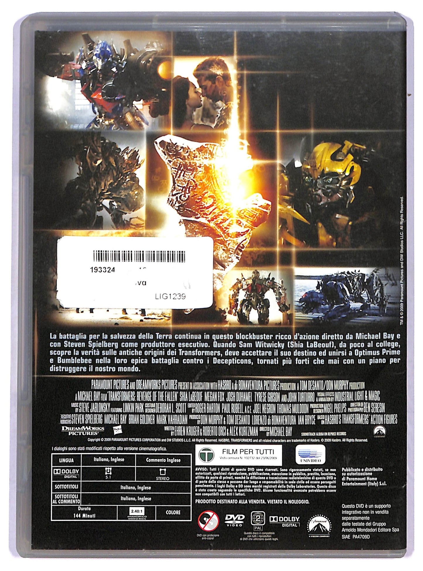 EBOND Transformers - La vendetta del caduto EDITORIALE DVD D790508