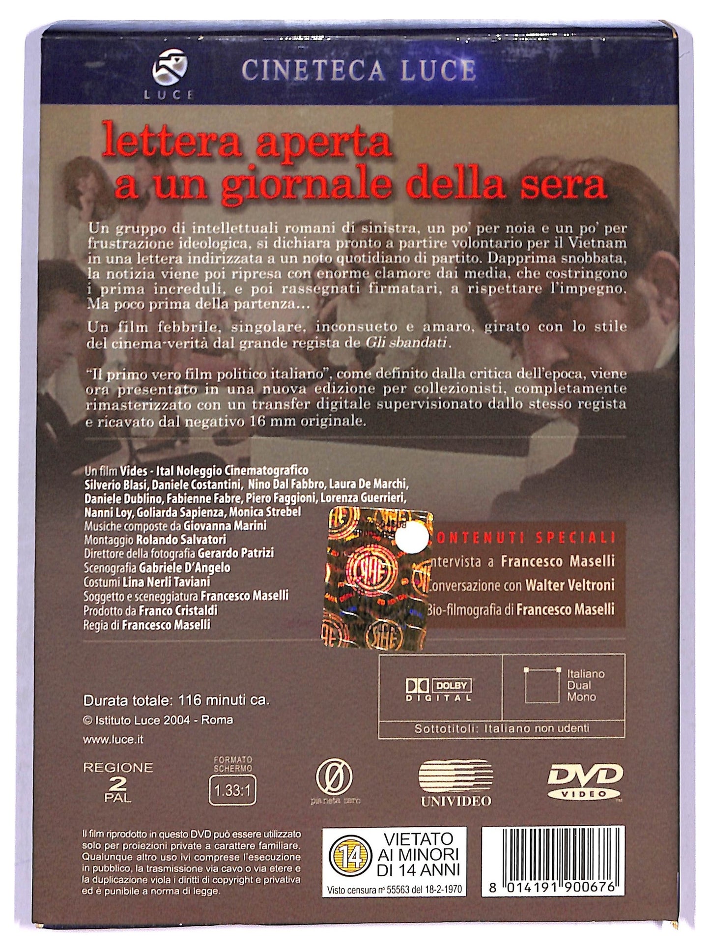 EBOND Lettera aperta a un giornale della sera slipcase DVD SLIM D790732