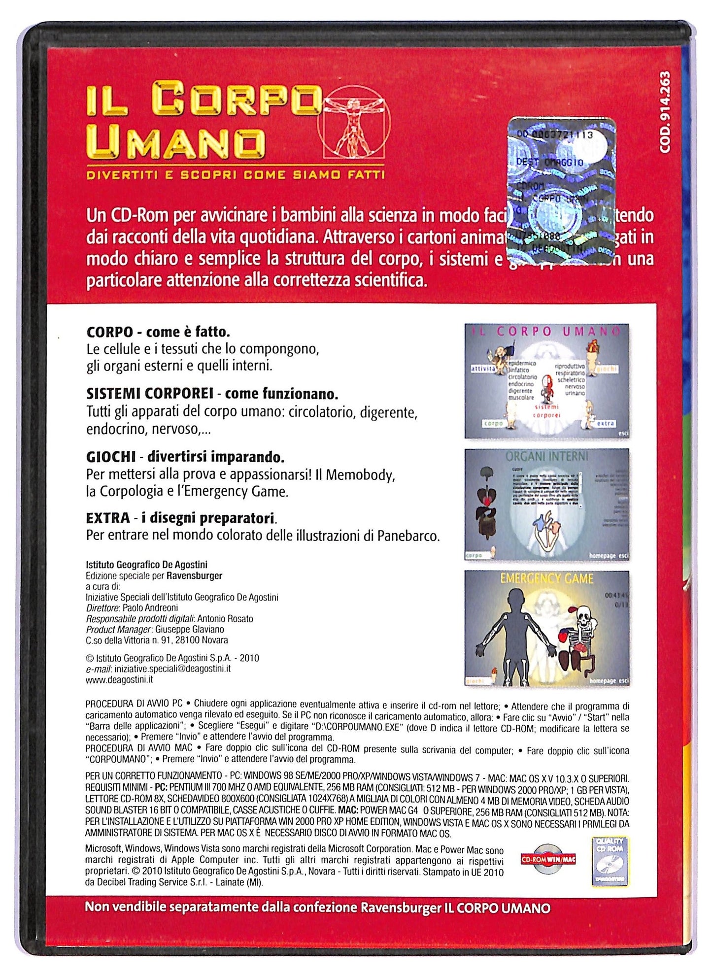 EBOND Il corpo umano, divertiti e scopri come siamo fatti EDITORIALE DVD D790735