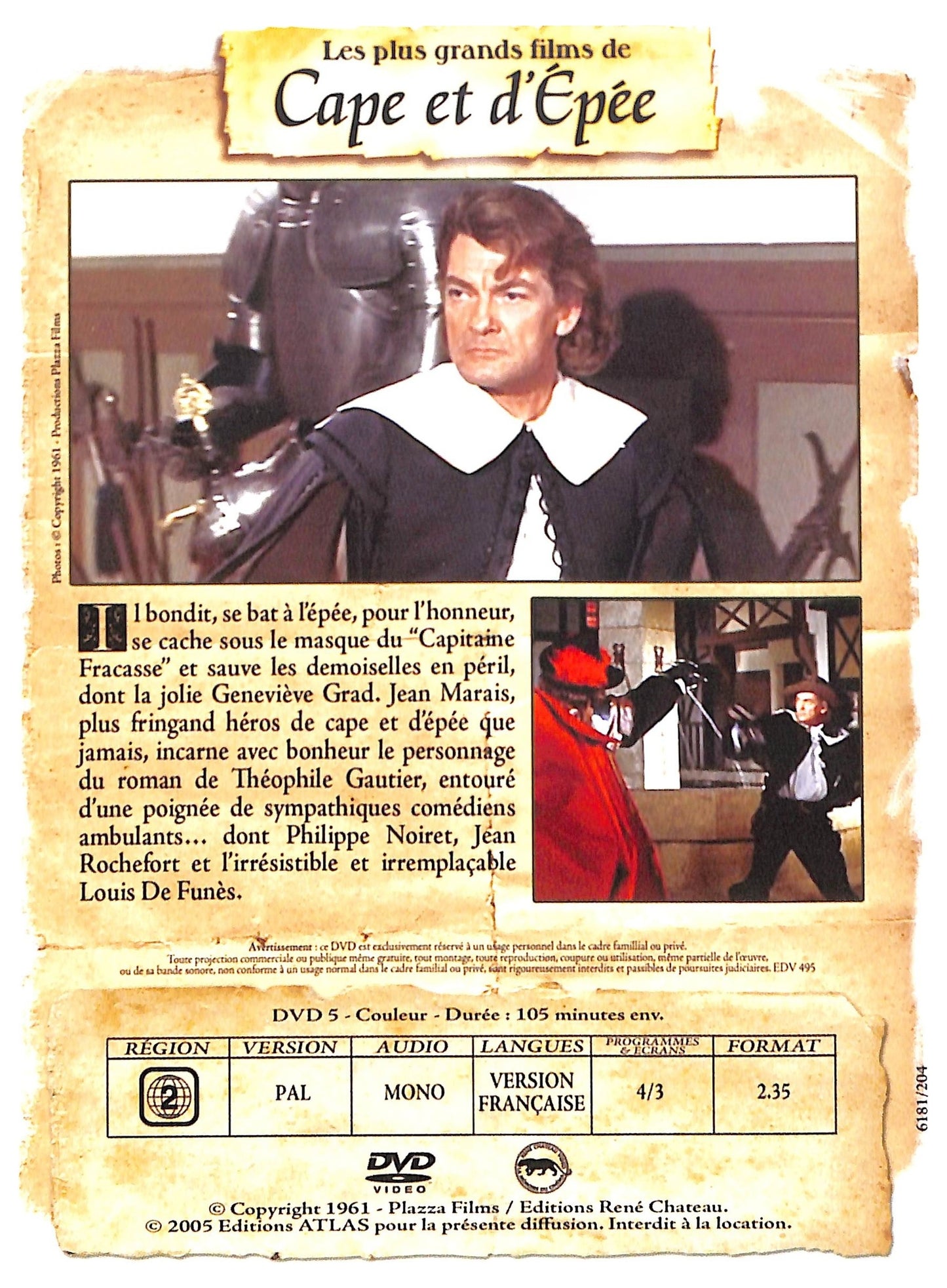 EBOND Le Capitaine Fracasse EDITORIALE DVD D790739