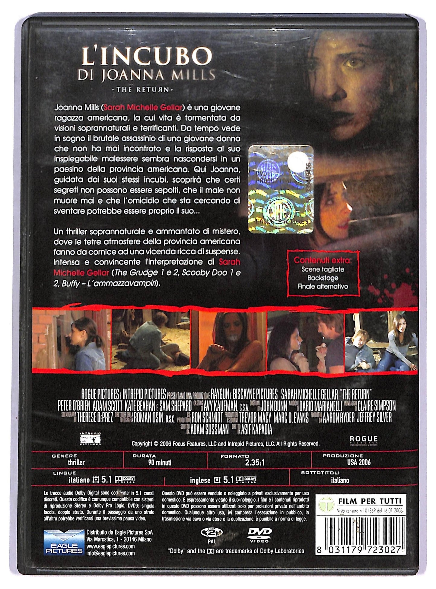 EBOND L'incubo Di Joanna Mills Con Sarah Michelle Gellar DVD Editoriale D790935