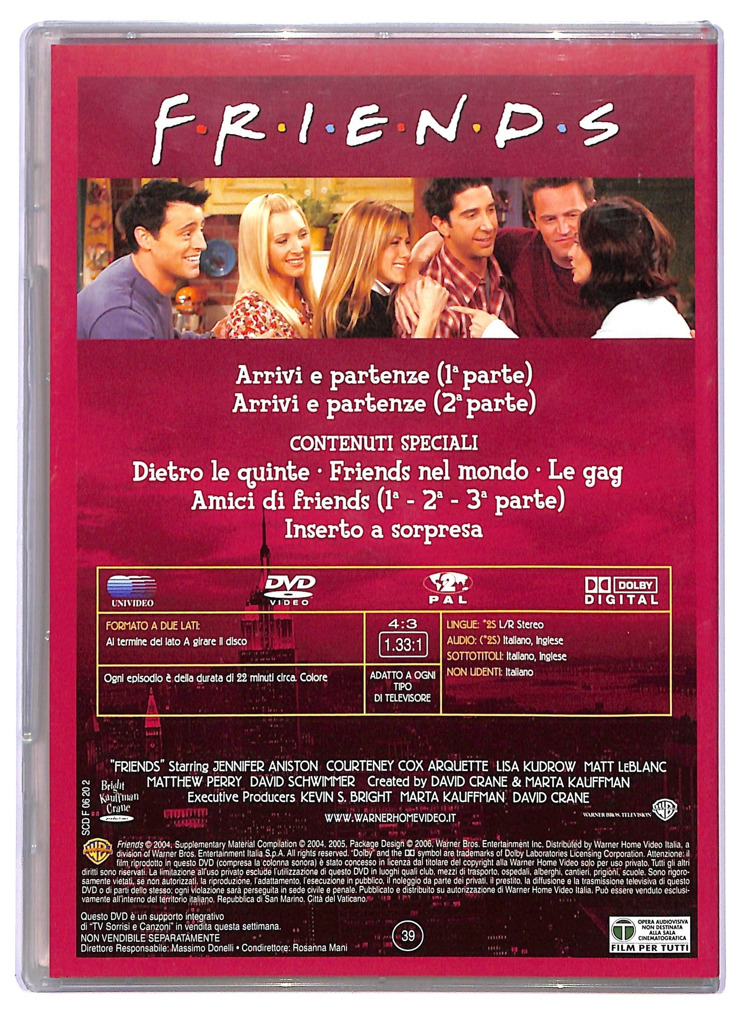 EBOND Friends Stagione 10 Epsodi 17-18 EDITORIALE DVD D791057