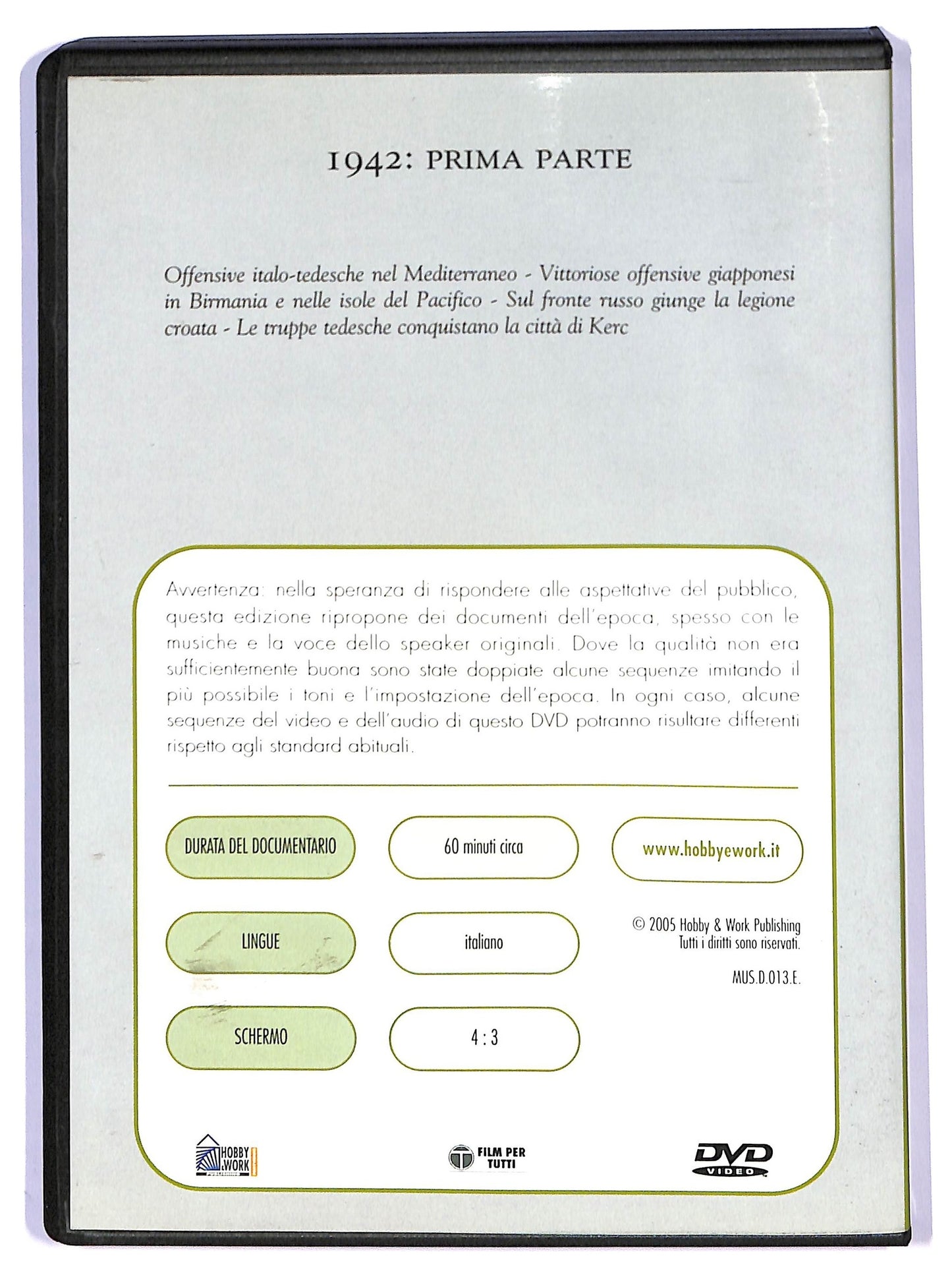 EBOND 1942 prima parte EDITORIALE DVD D791064