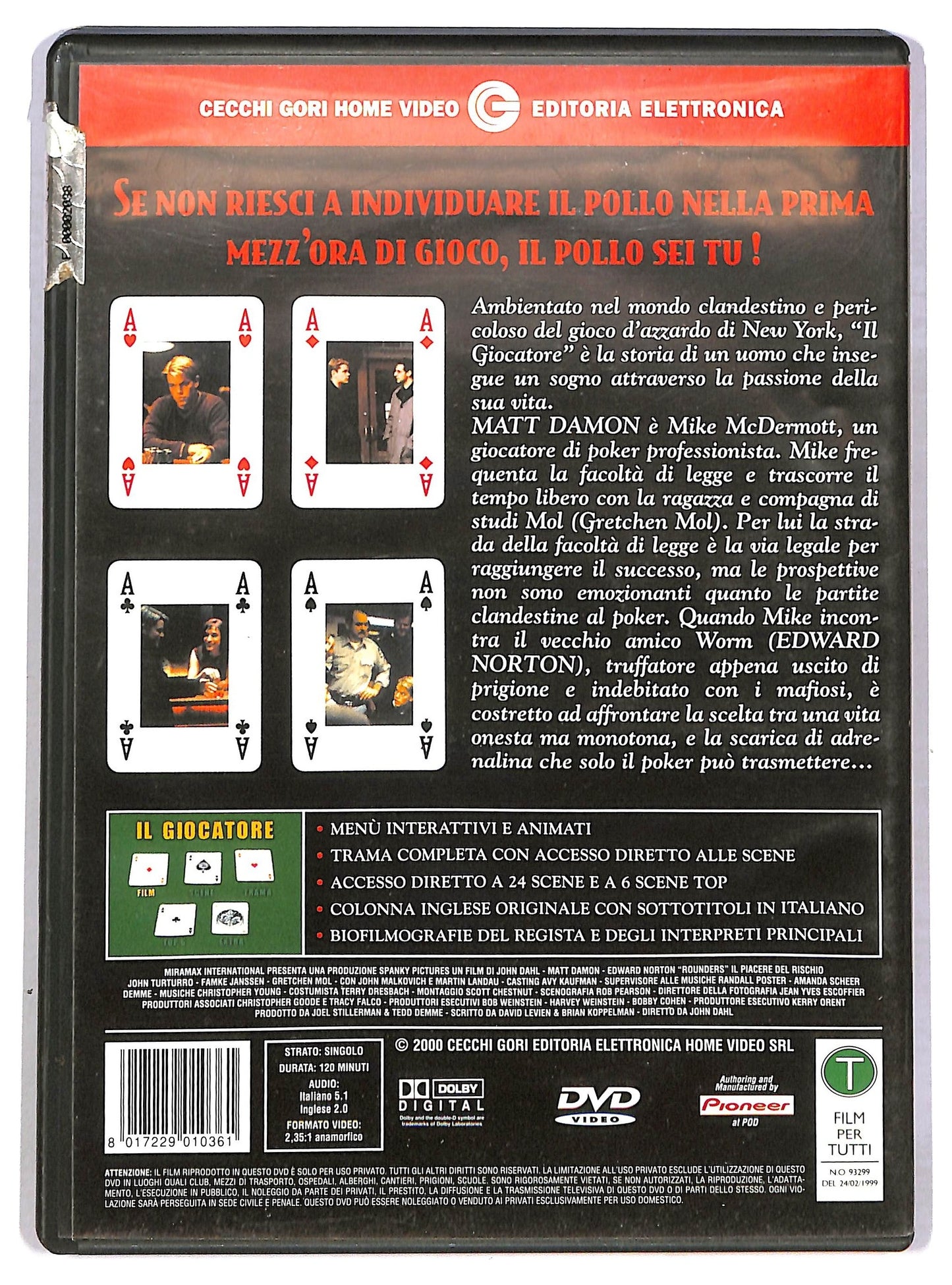 EBOND Il giocatore DVD D791149