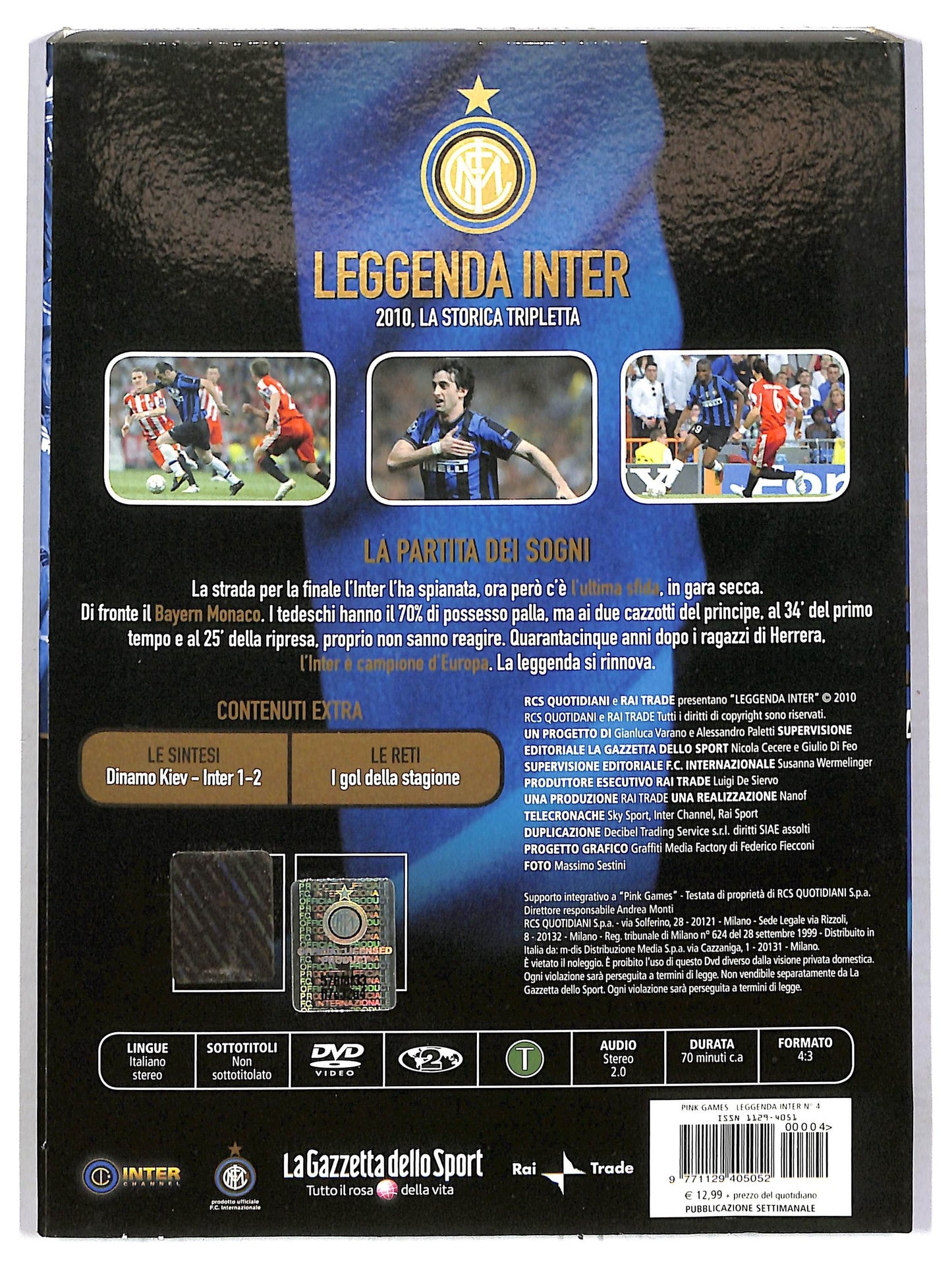 EBOND Leggenda Inter 2010 la storica tripletta vol 4 La partita dei sogni EDITORIALE DVD D791211