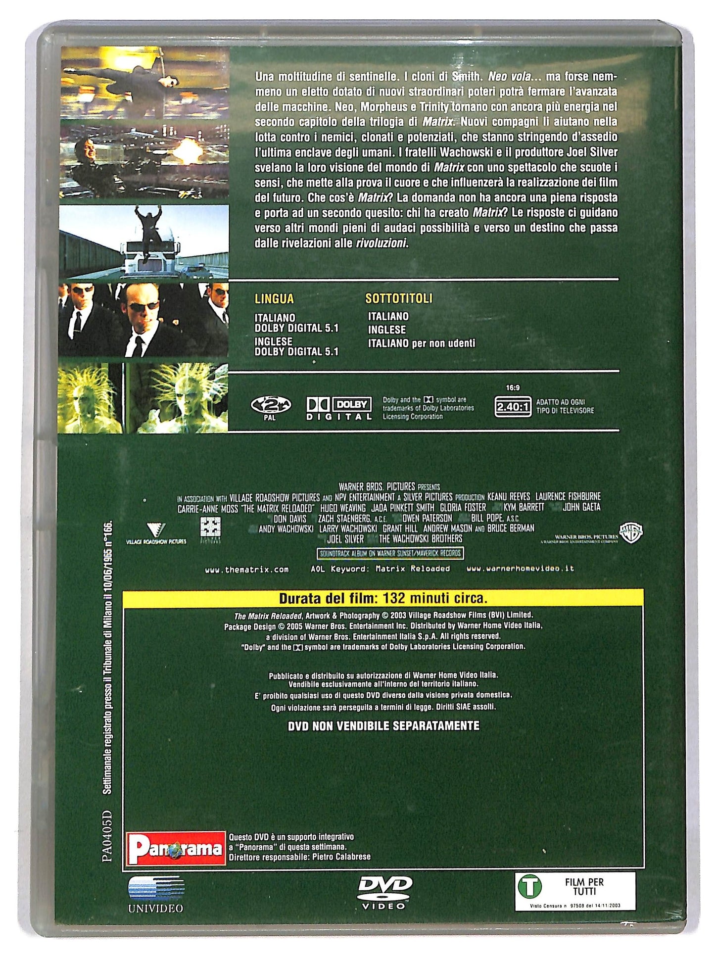 EBOND Matrix Reloaded EDITORIALE DVD D791509