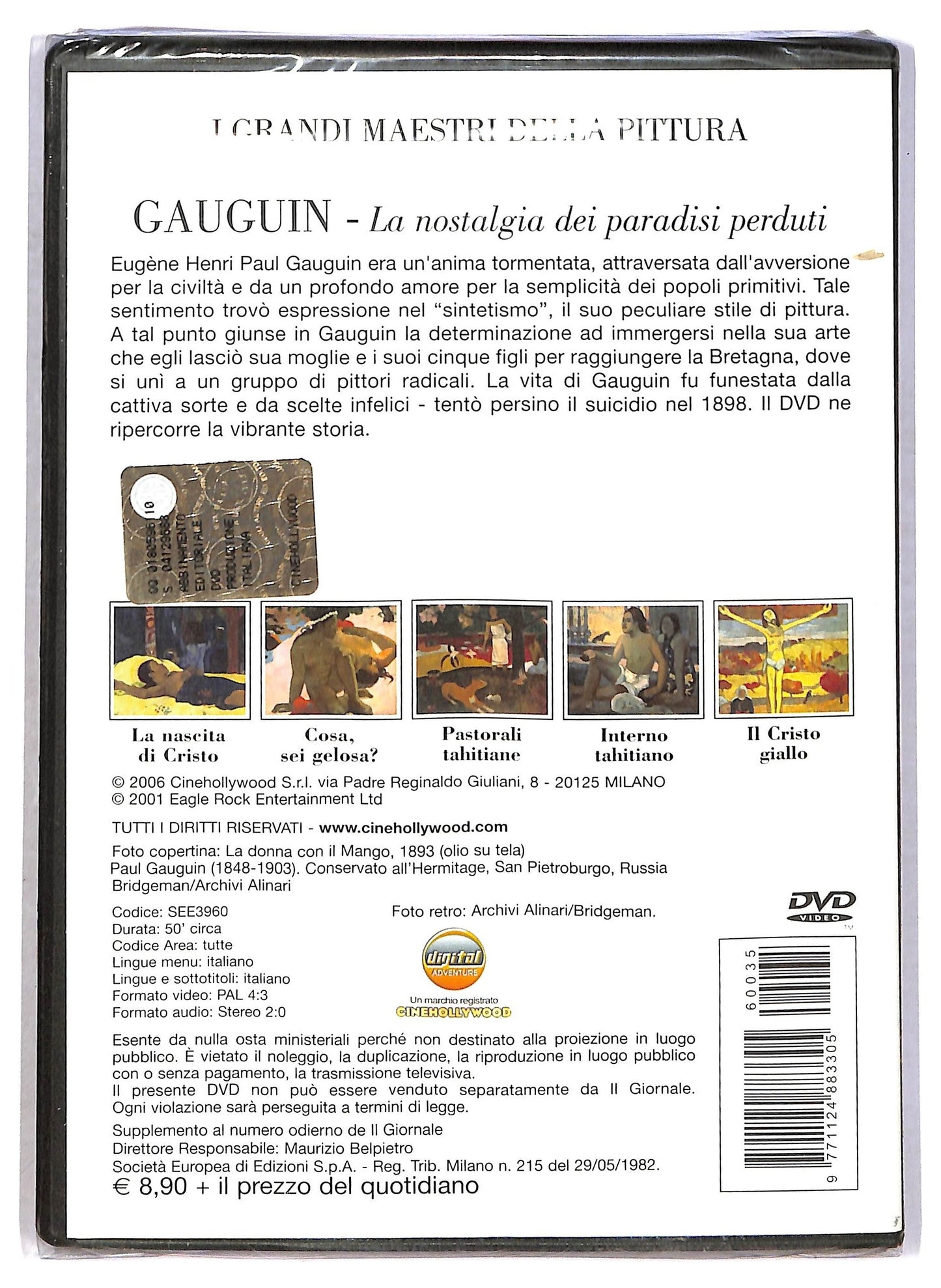 EBOND Gauguin - La nostalgia dei paradisi perduti - I grandi maestri della pittura DVD D791536