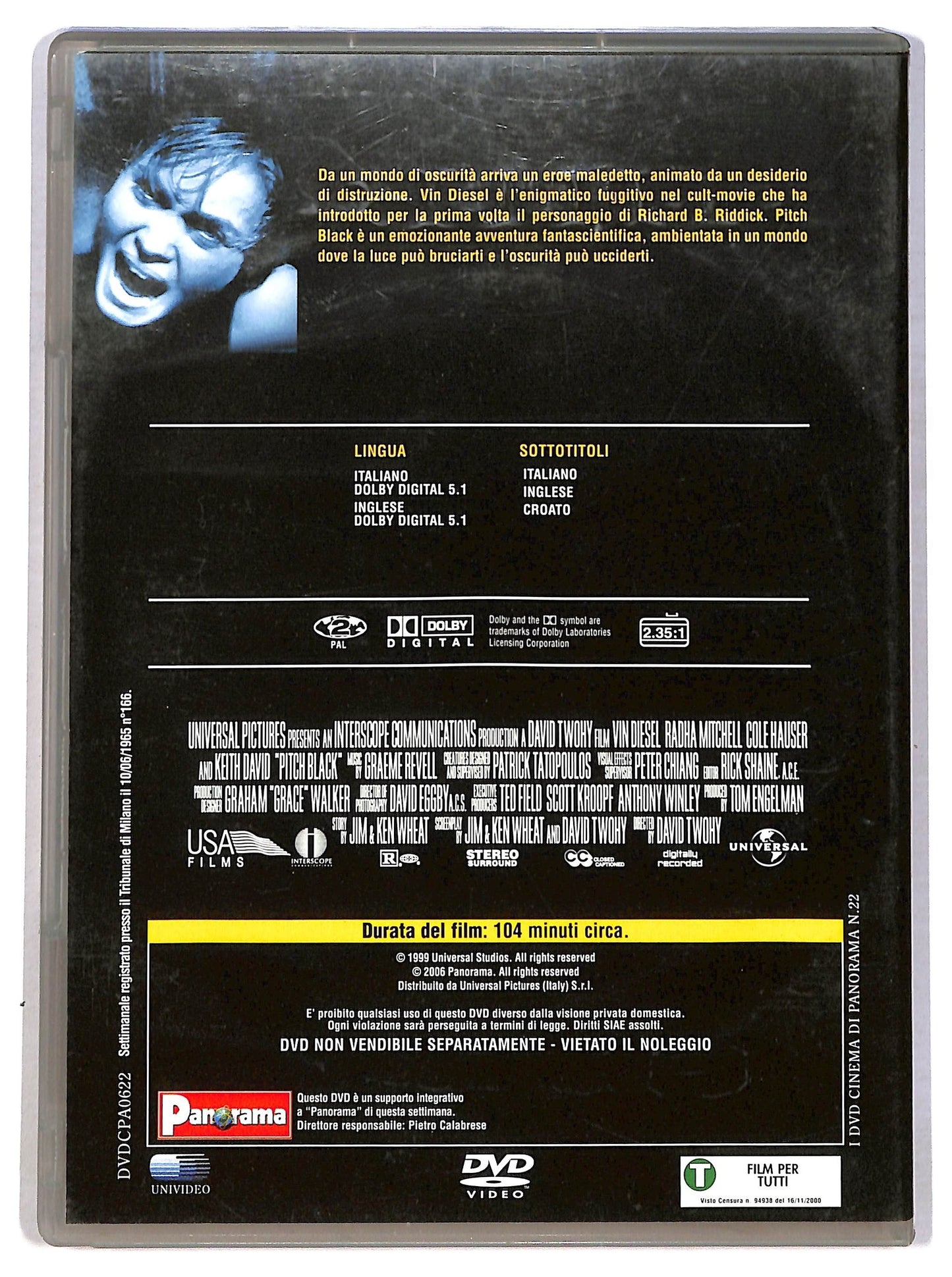 EBOND pitch black EDITORIALE DVD D791545